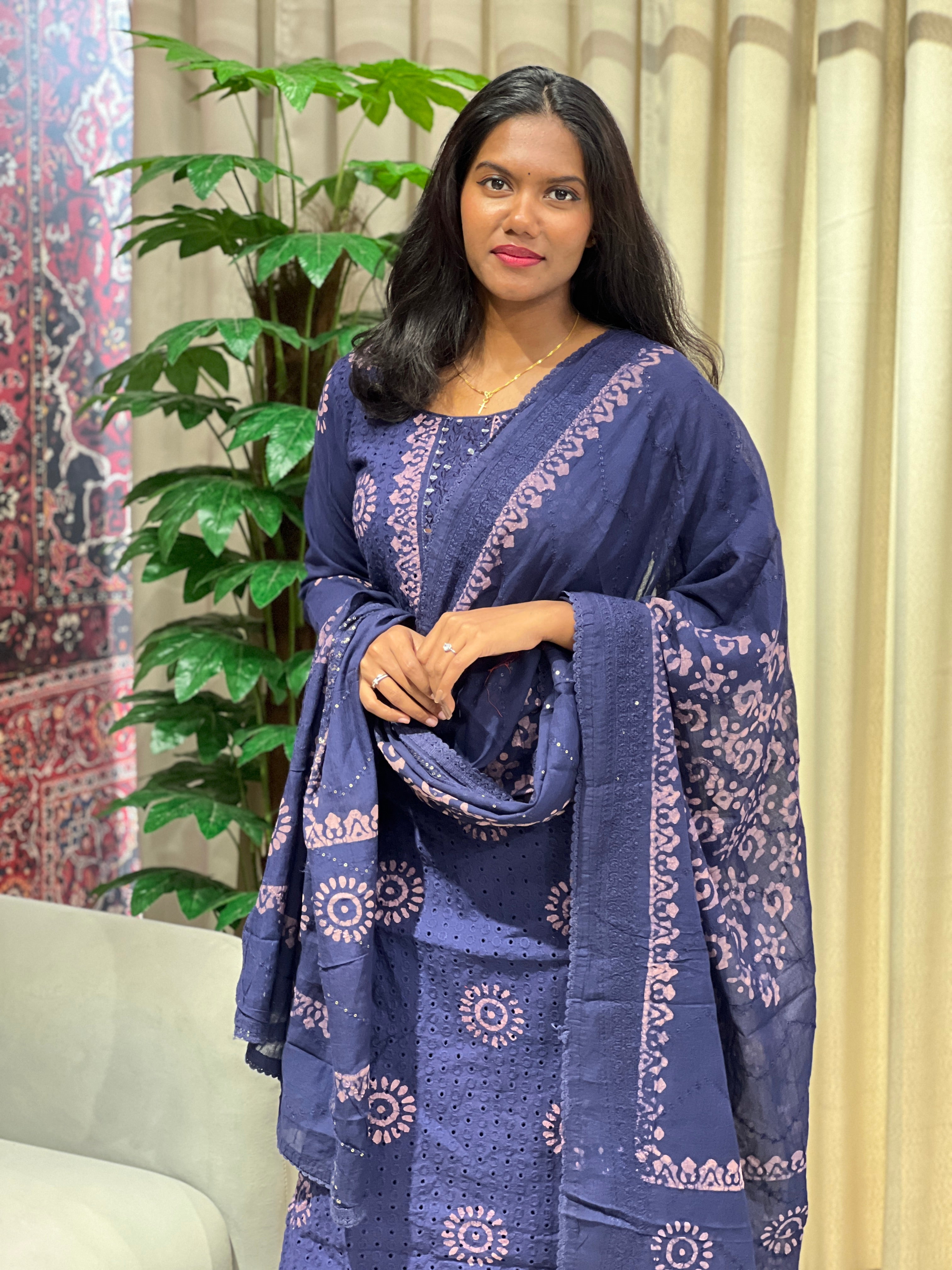 Batik Printed Cotton Kurta Set | SLM159