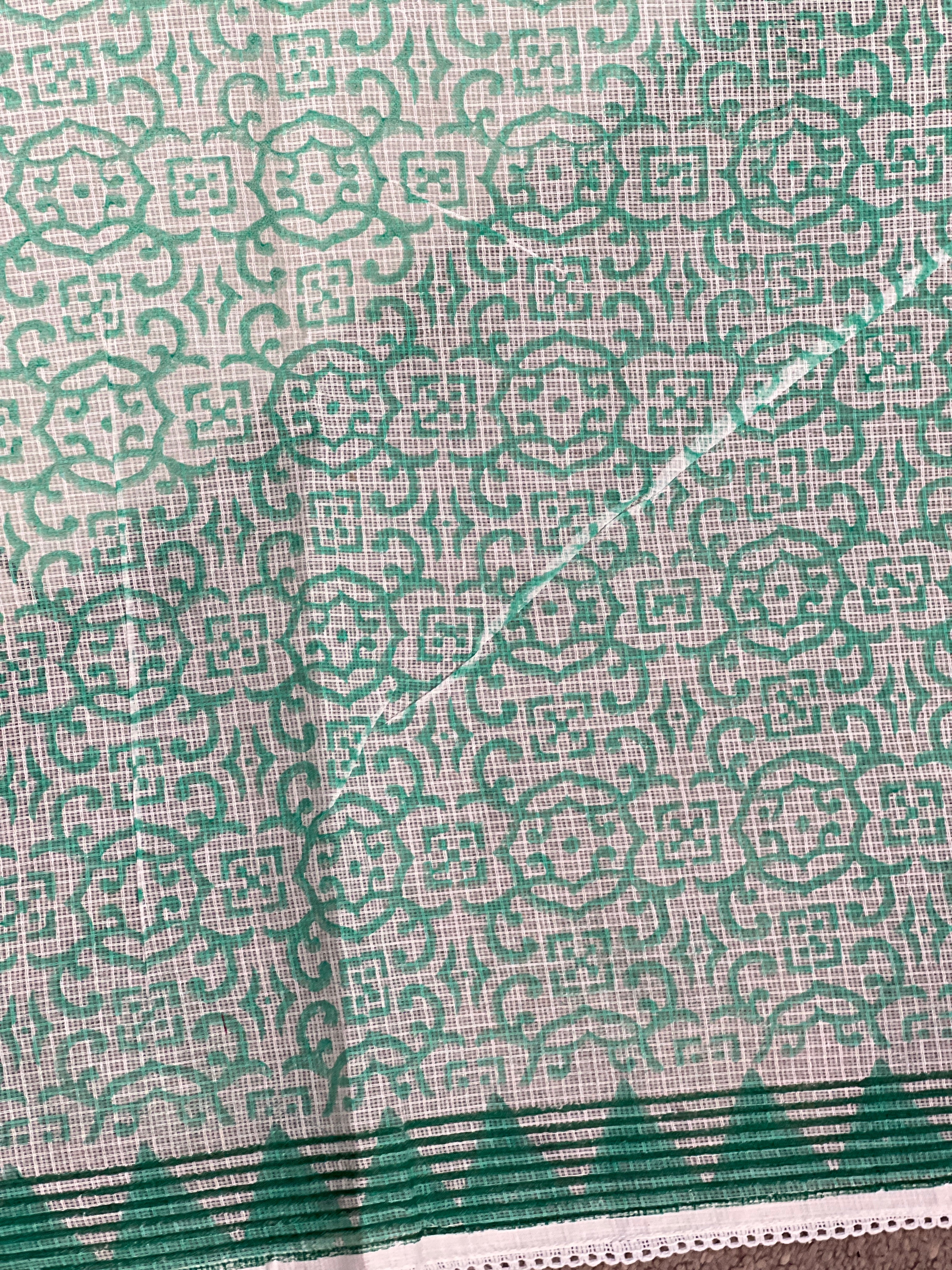 Stripes Printed Muga Check Organza Saree | PF1211