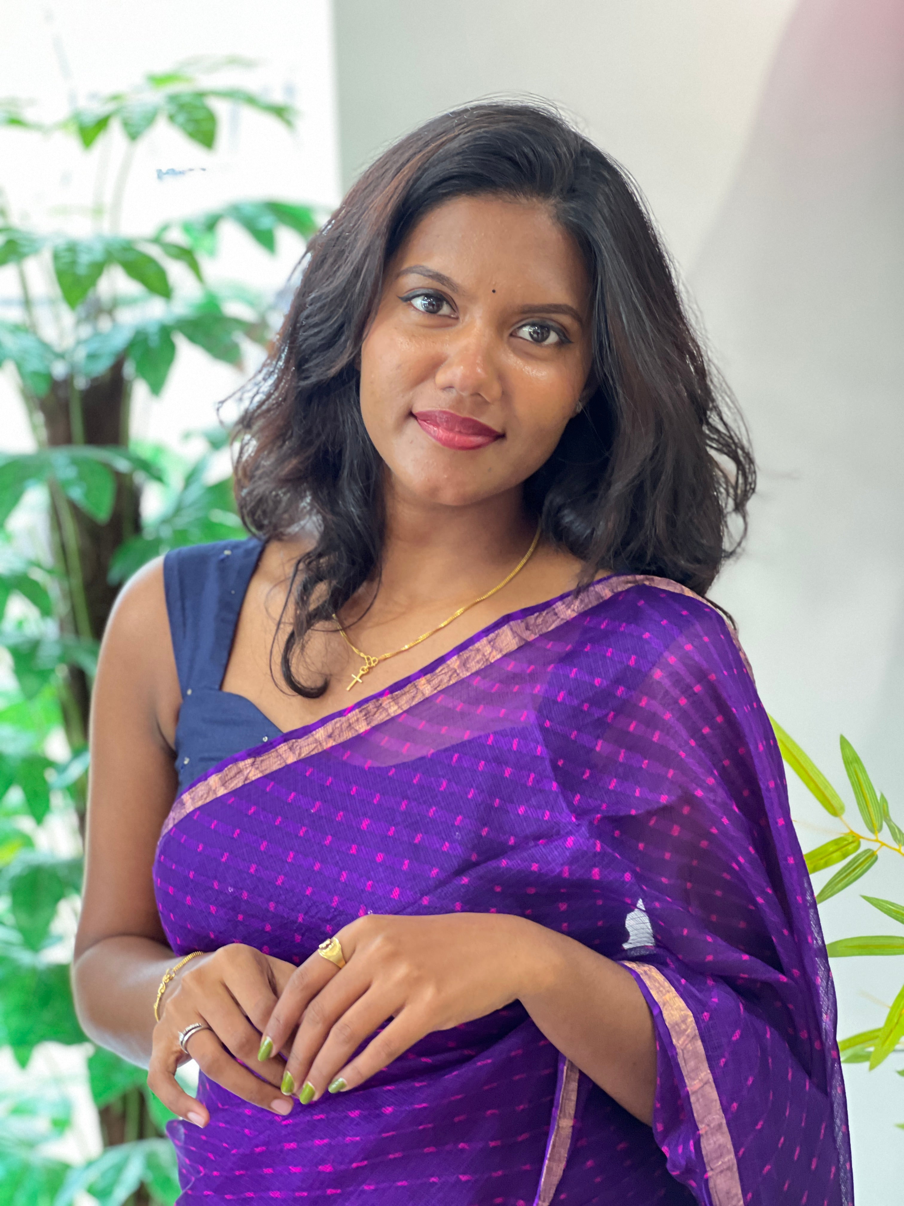 Hand Tie and Dye Pattern Silky Kota Saree | MSB154