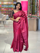 Machine Embroidery Detailed Tussar Saree | YNG567