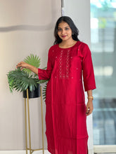 Hand Embroidered Rayon Finish Kurta | YOC158