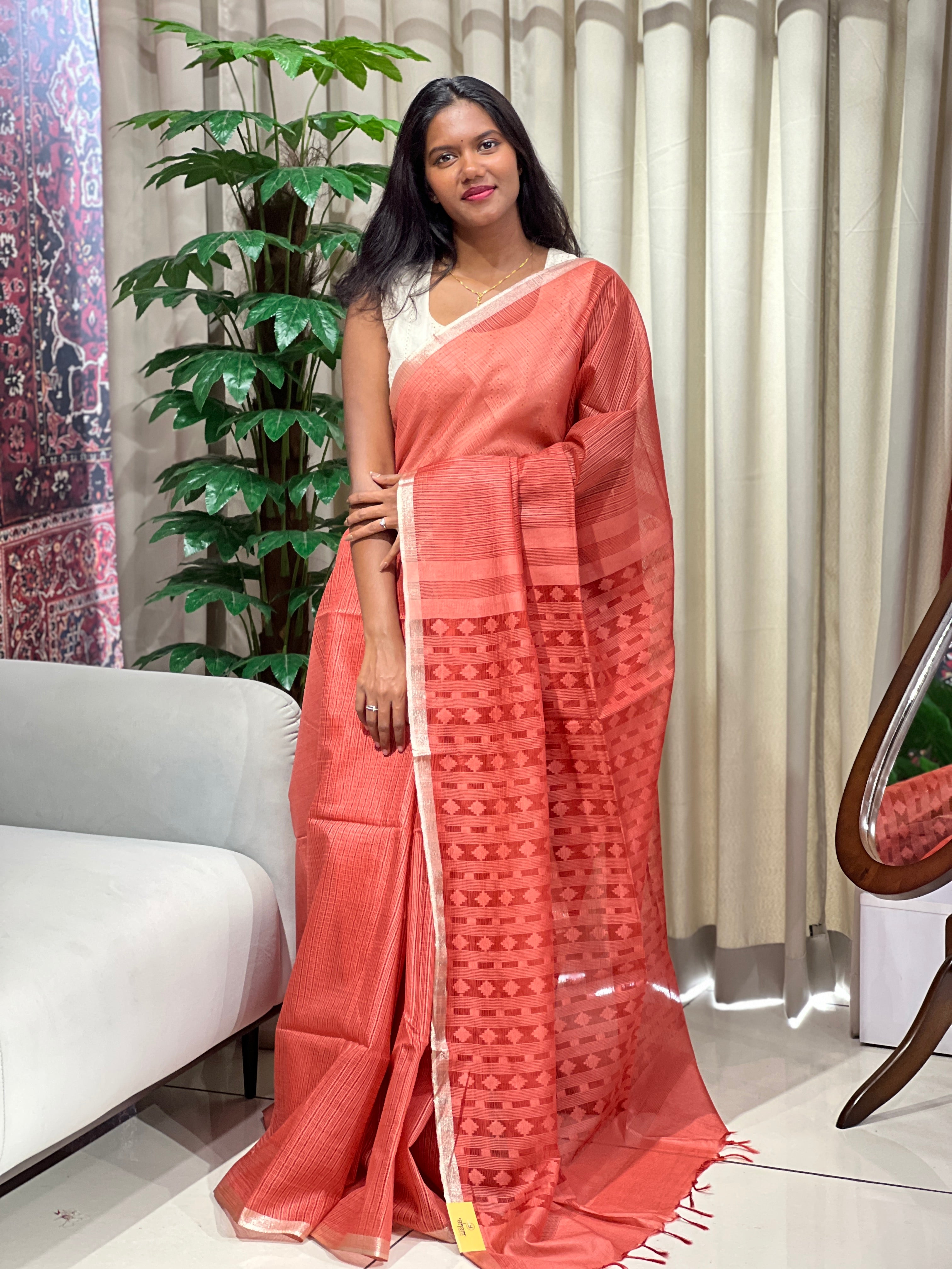 Bhagalpuri Woven Semi Tussar Saree | PF1229