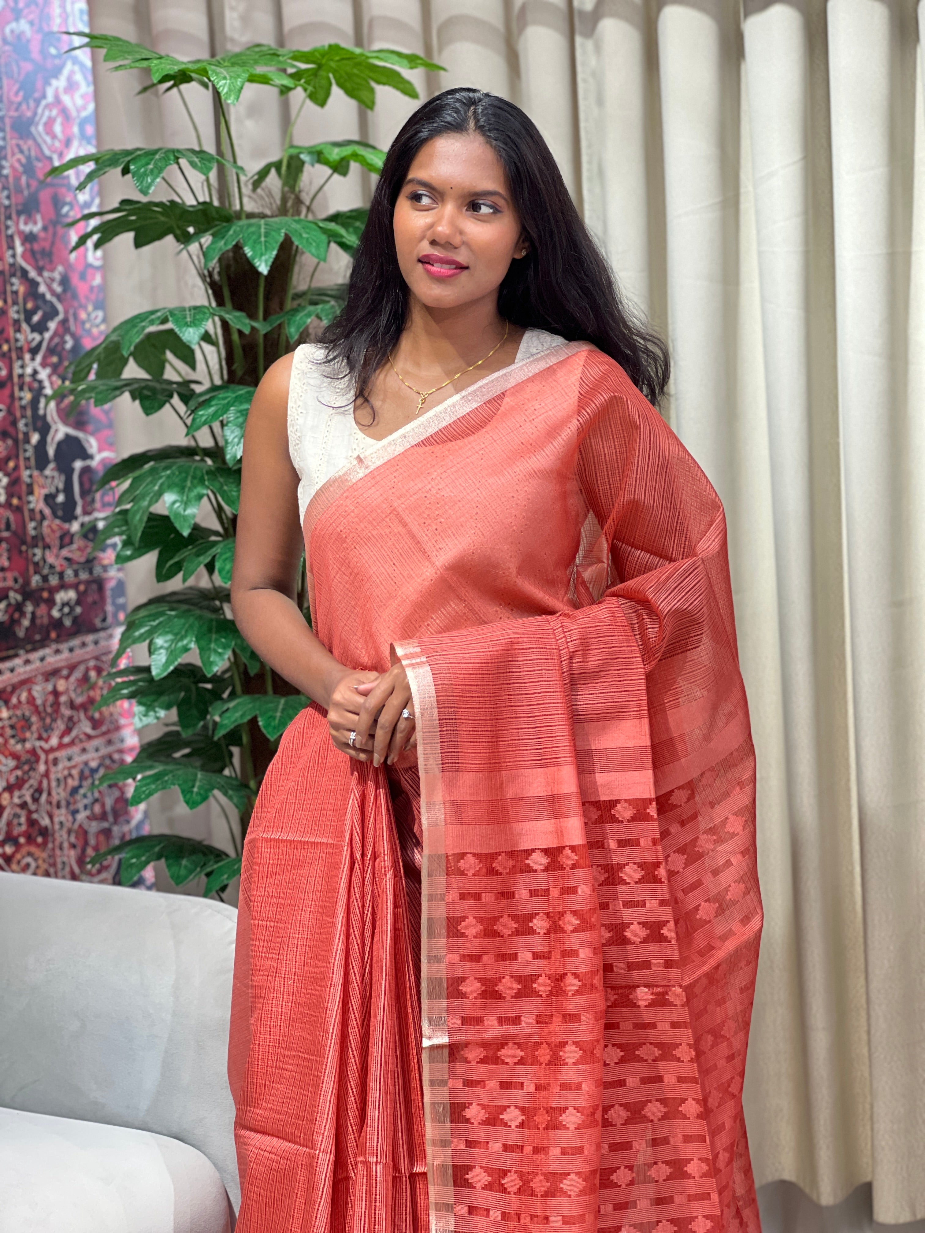 Bhagalpuri Woven Semi Tussar Saree | PF1229
