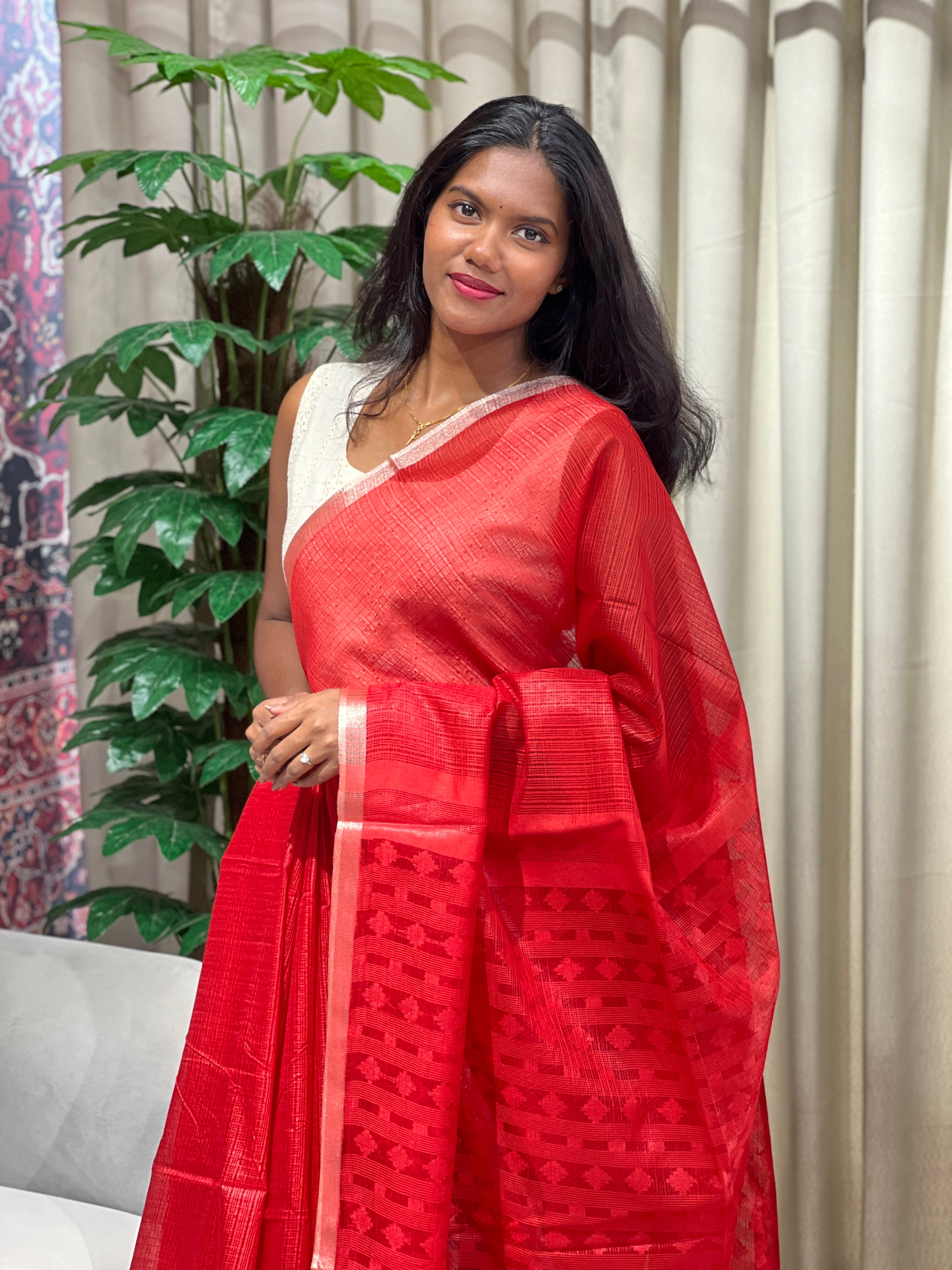 Bhagalpuri Woven Semi Tussar Saree | PF1230