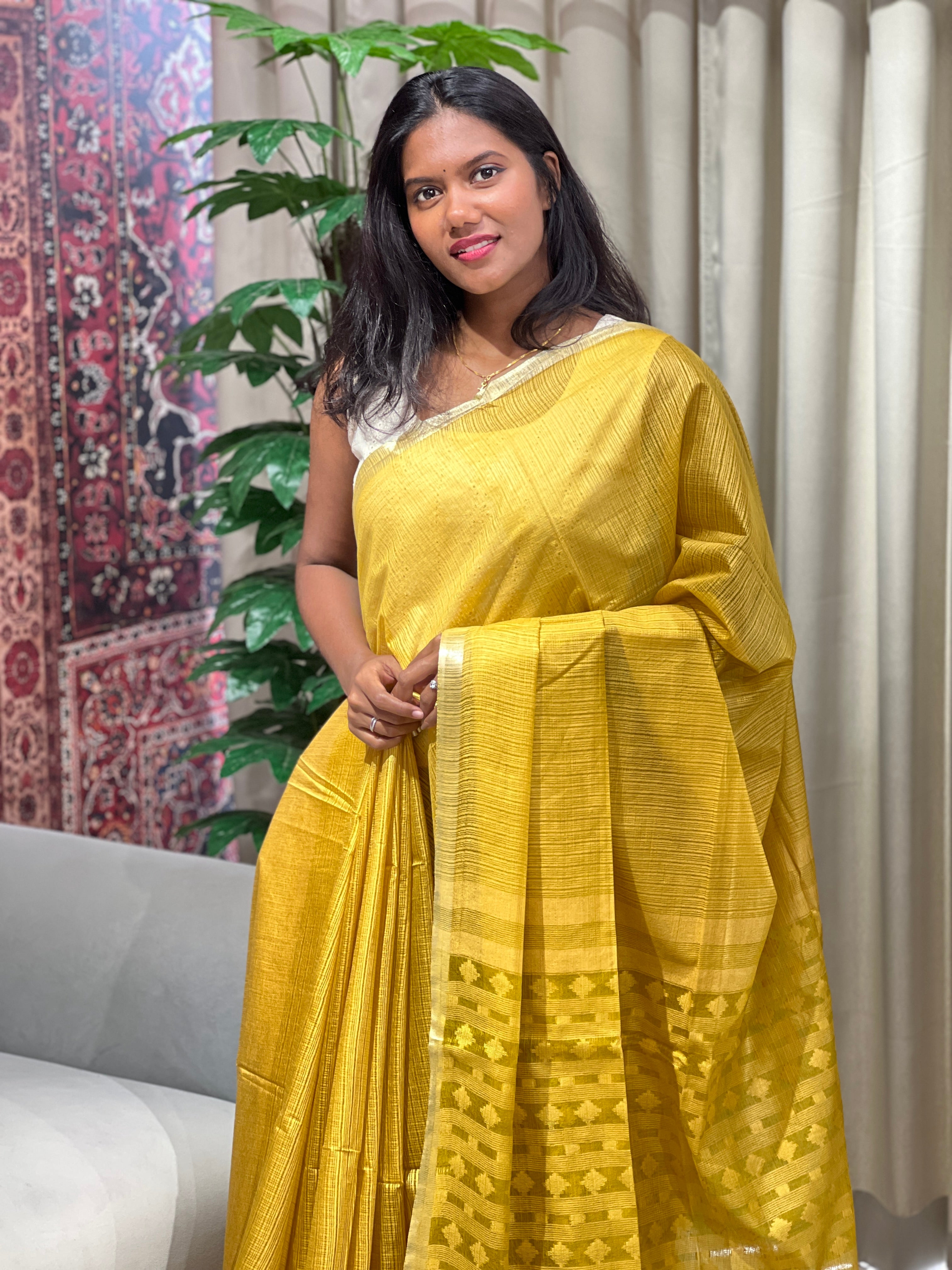 Bhagalpuri Woven Semi Tussar Saree | PF1233