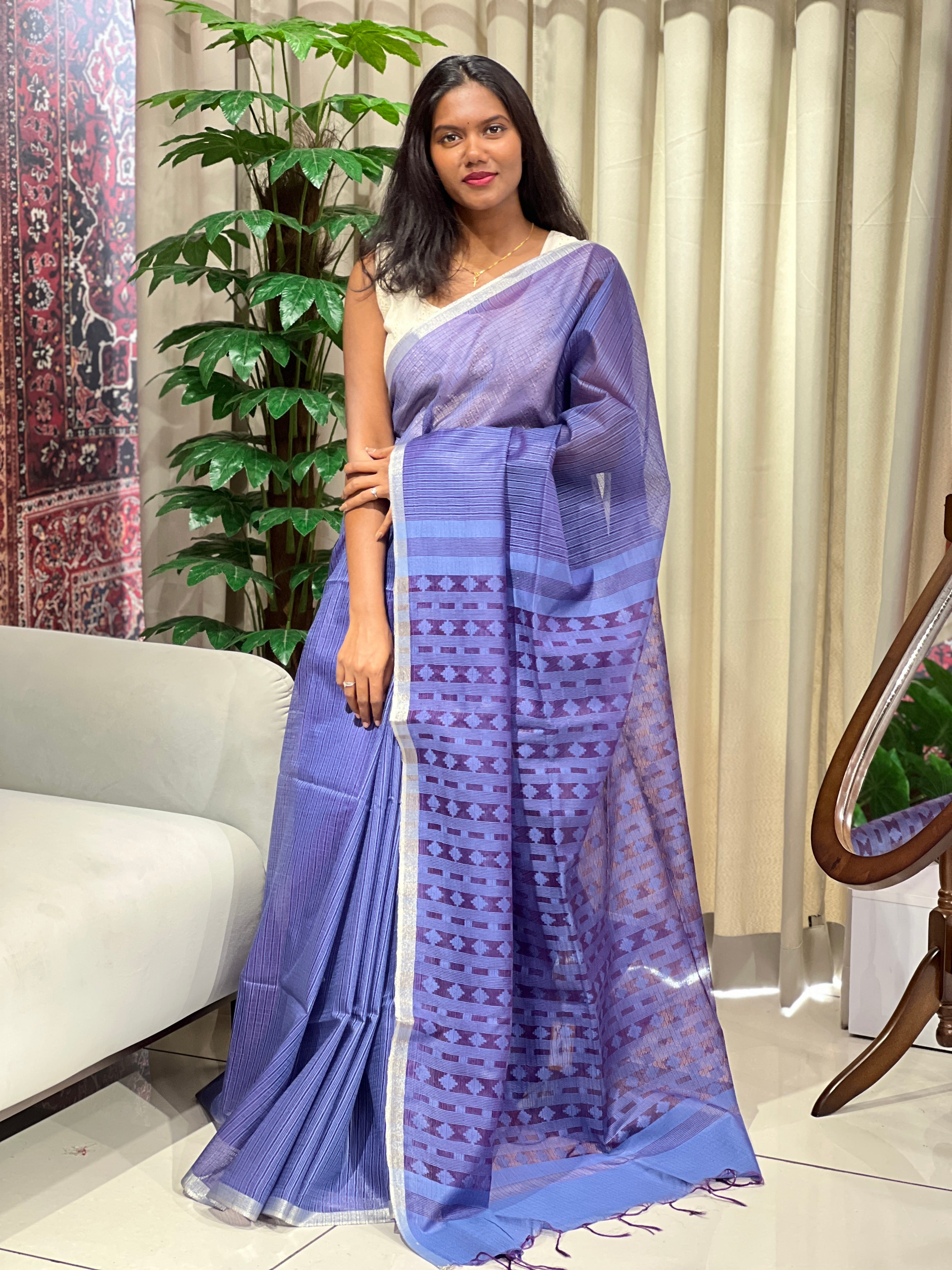 Bhagalpuri Woven Semi Tussar Saree | PF1227