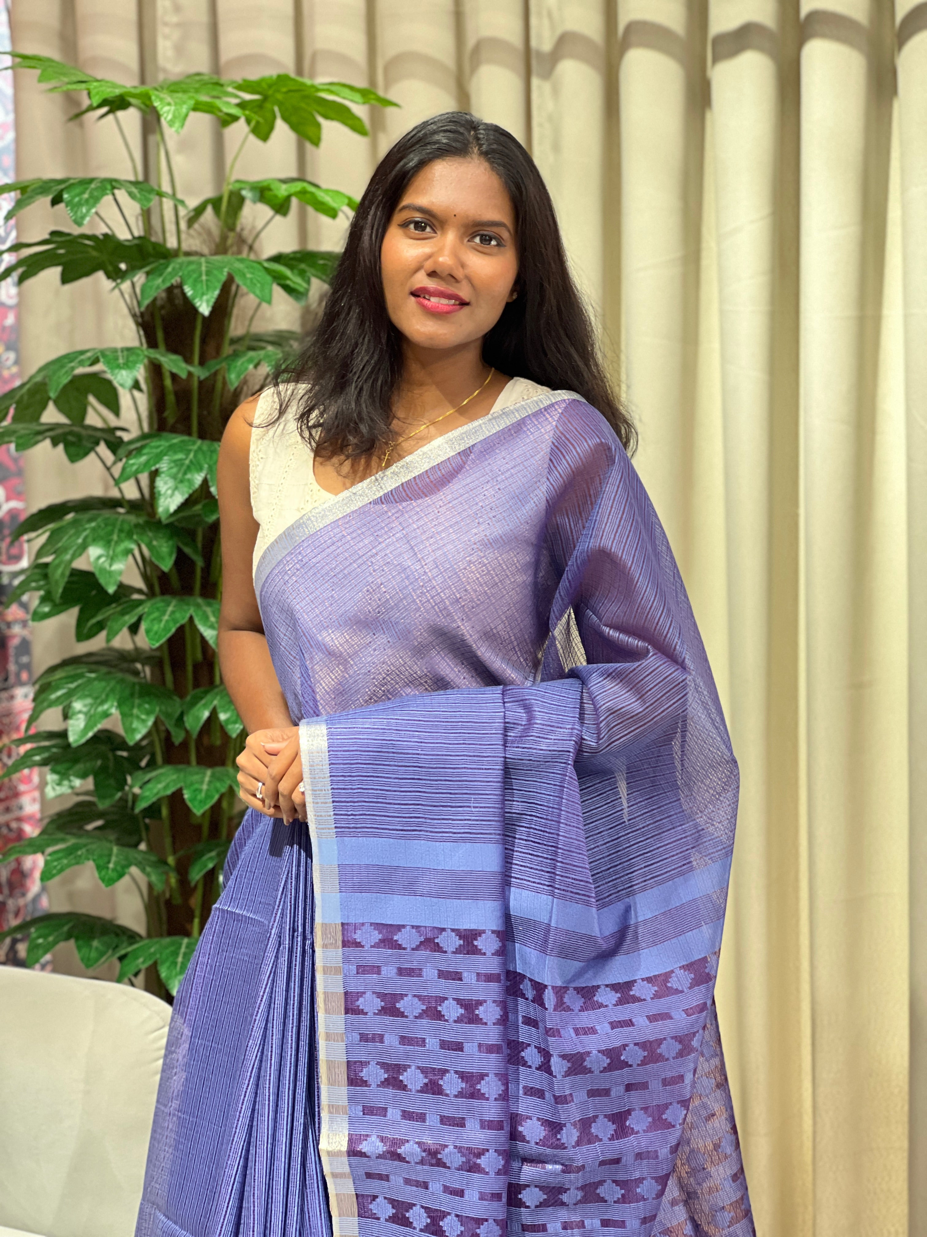 Bhagalpuri Woven Semi Tussar Saree | PF1227