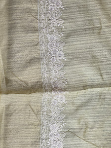 Floral Embroidered Geecha Tussar Finish Saree | BLD1140