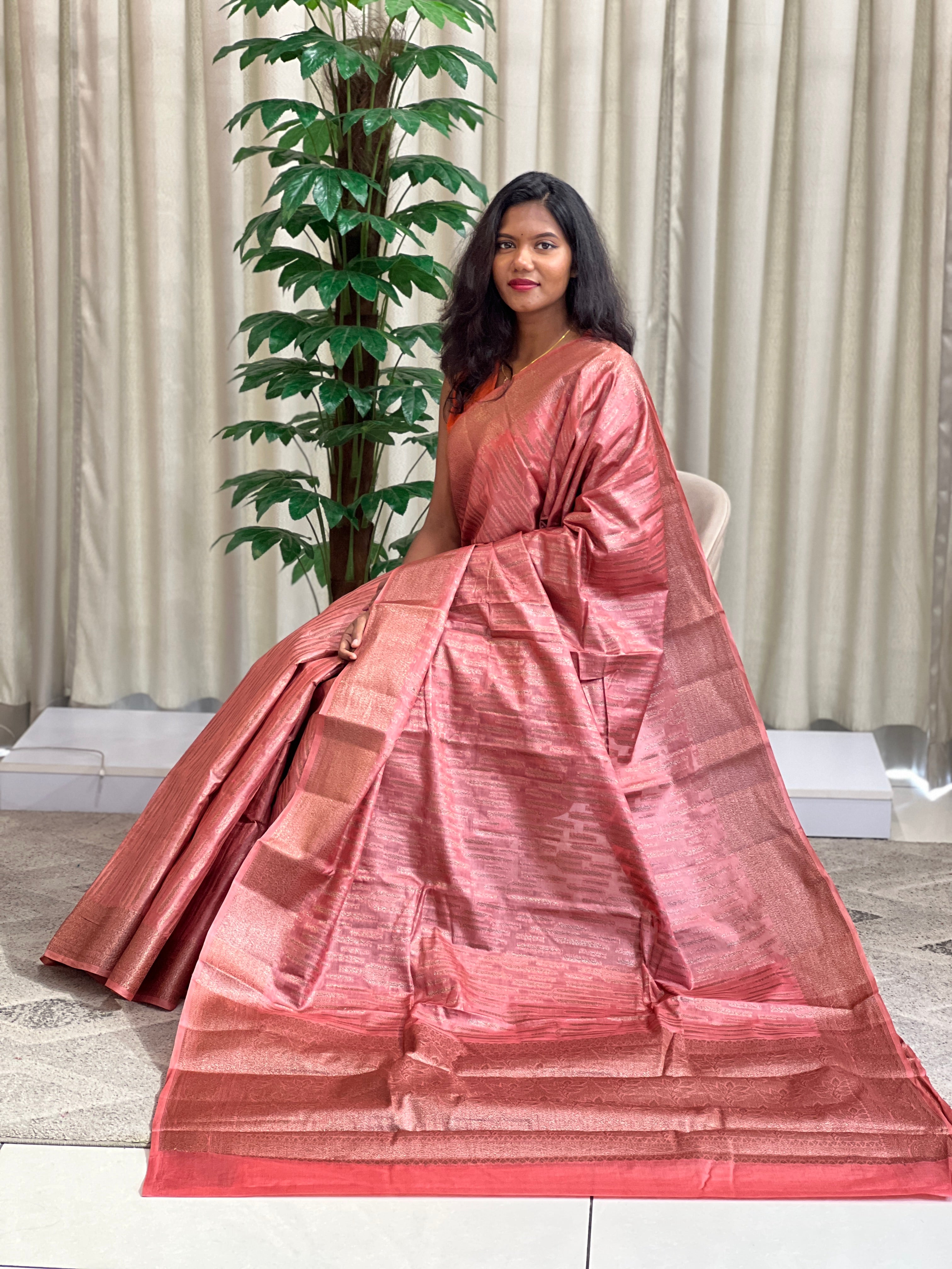 Zari Woven Border Tussar Saree | ZSS140