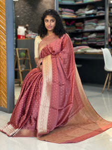 Banarasi Weaved Satin Crepe Saree | YNG252