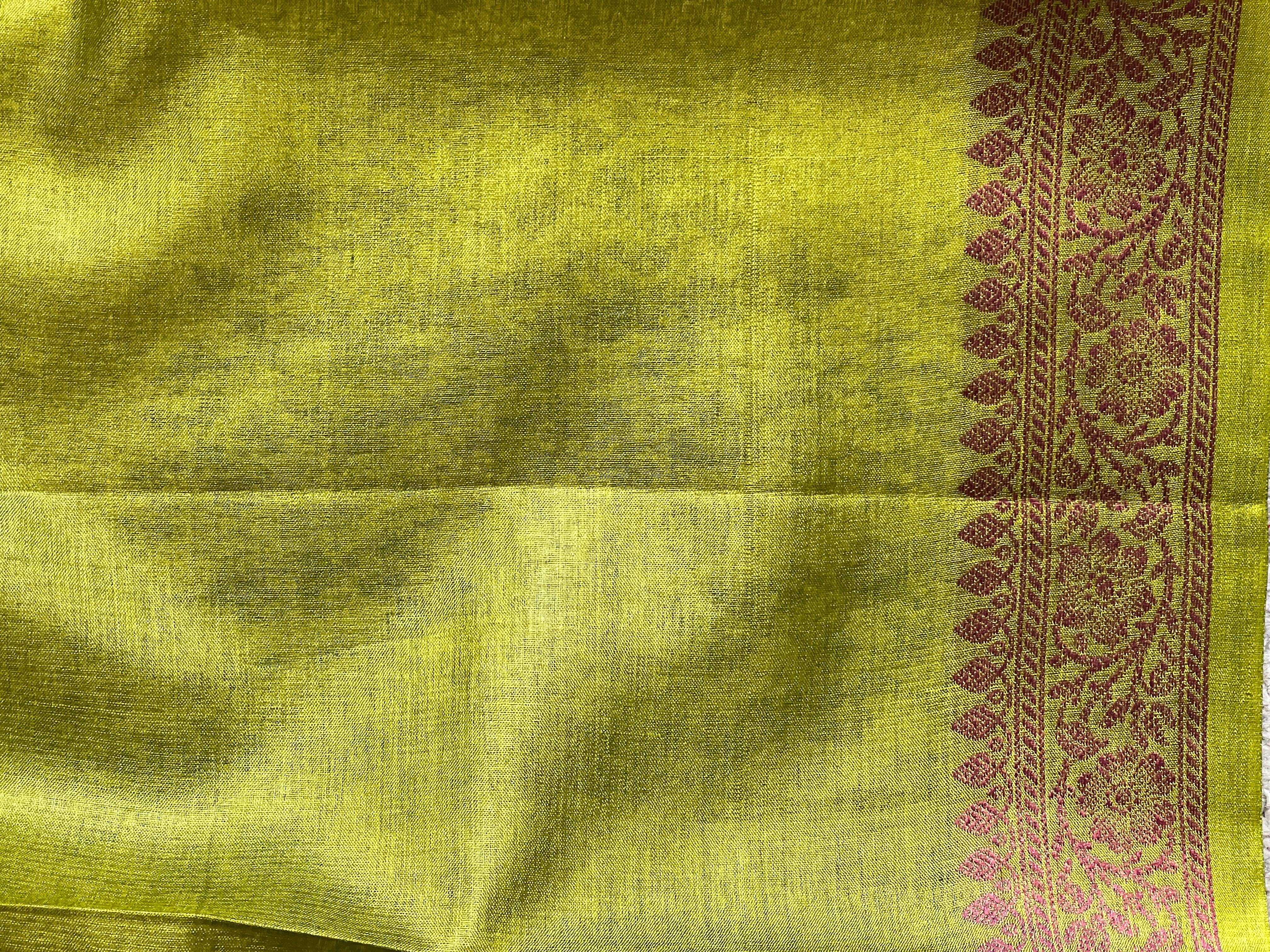 Floral Pattern Tussar Saree | GA114