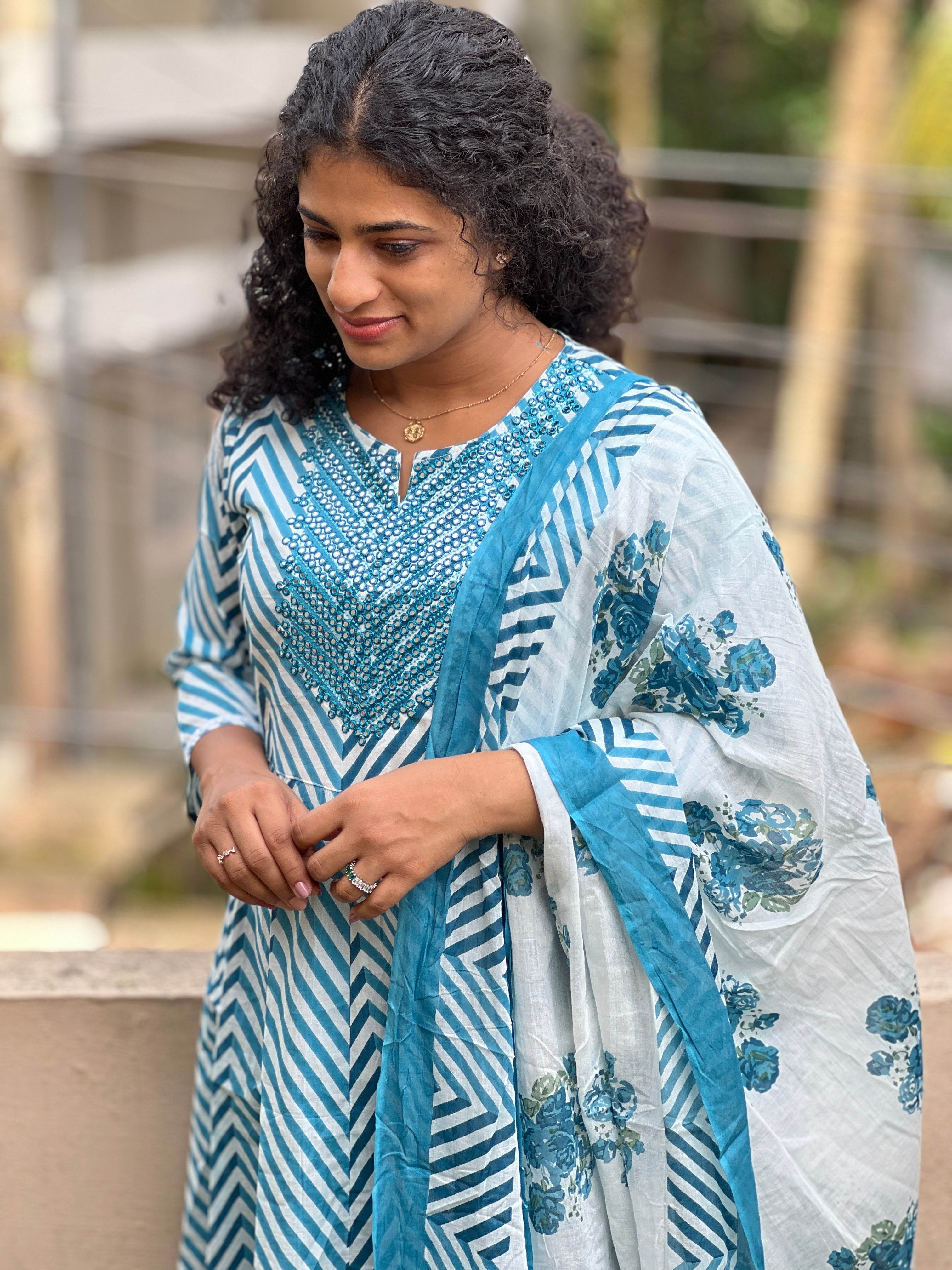 Printed Cotton Kurta Set | NCF168