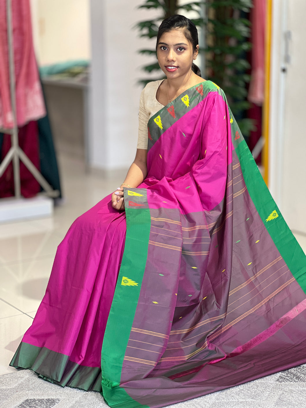 Buta Weaved Semi Silk Saree | AHD367