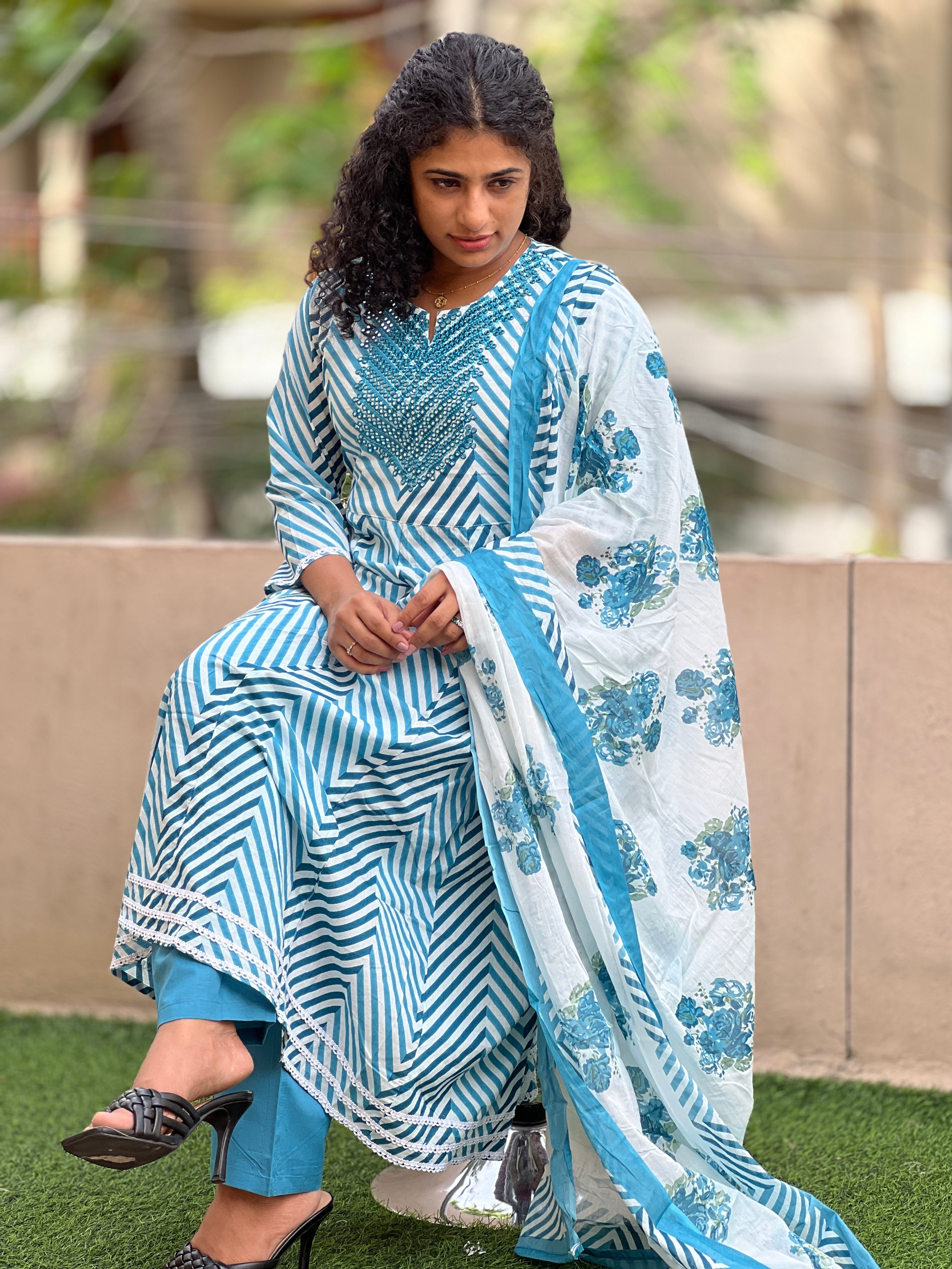 Printed Cotton Kurta Set | NCF168