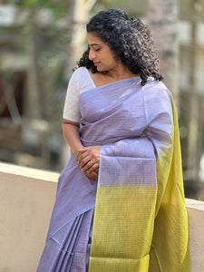 Novelty Yarns Weaving Pattern Bamboo Tussar Saree | ACT1135