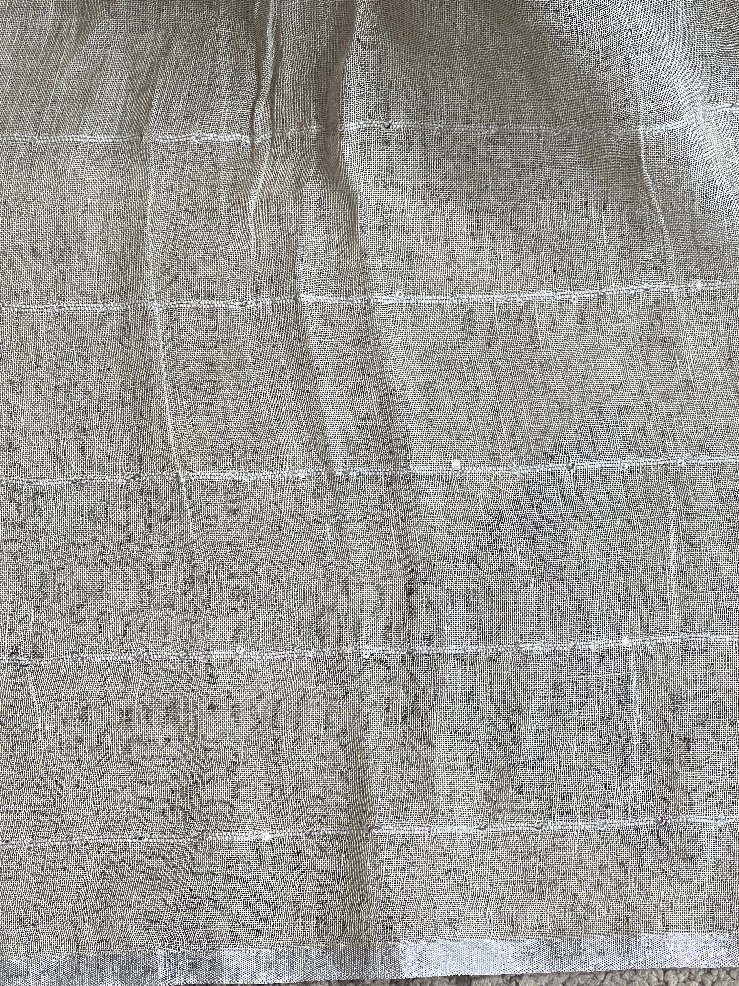 Cross Stitch Pattern Linen Saree | YNG1546
