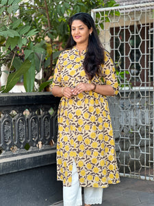 Floral Printed Design Cotton Kurta | RGA298