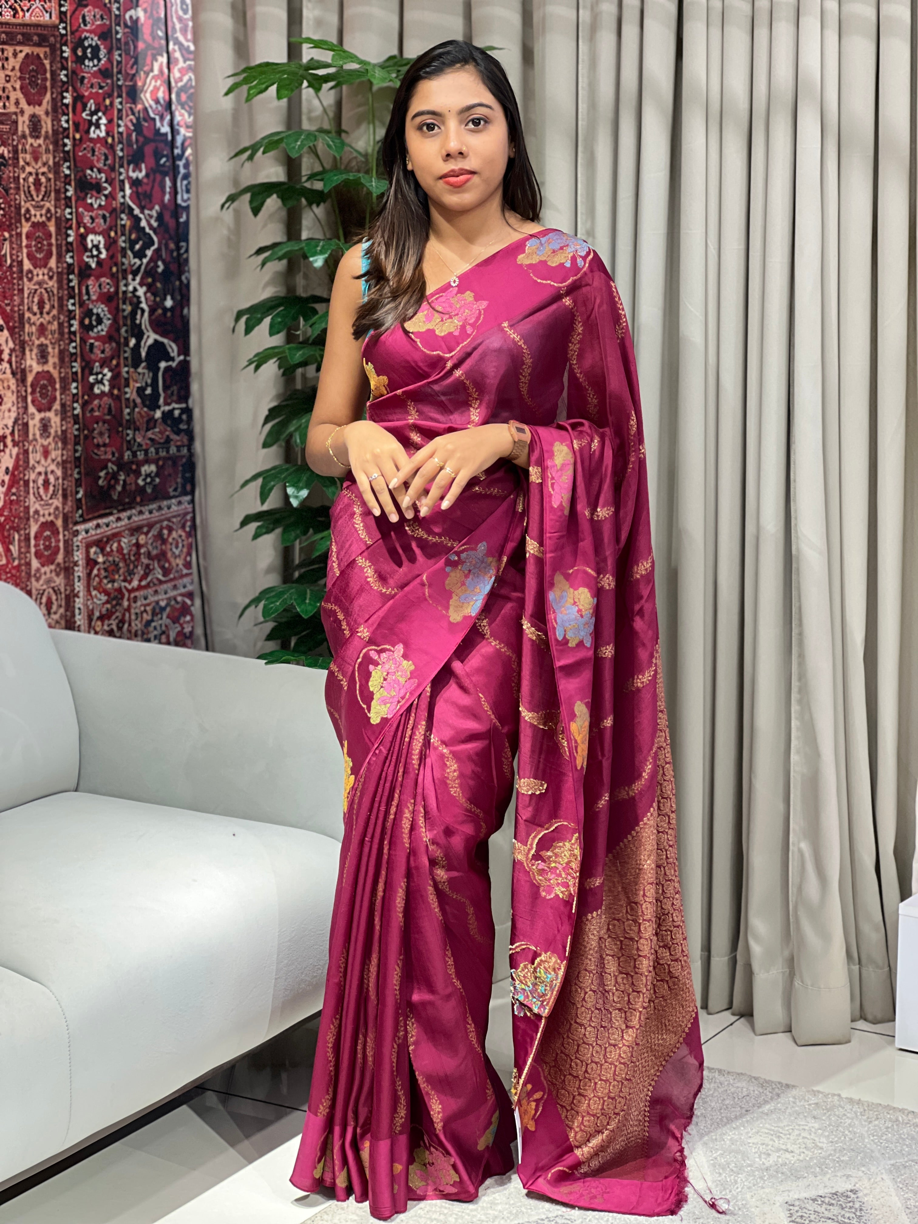 Meenakari patterned Banarasi Saree | YNG665