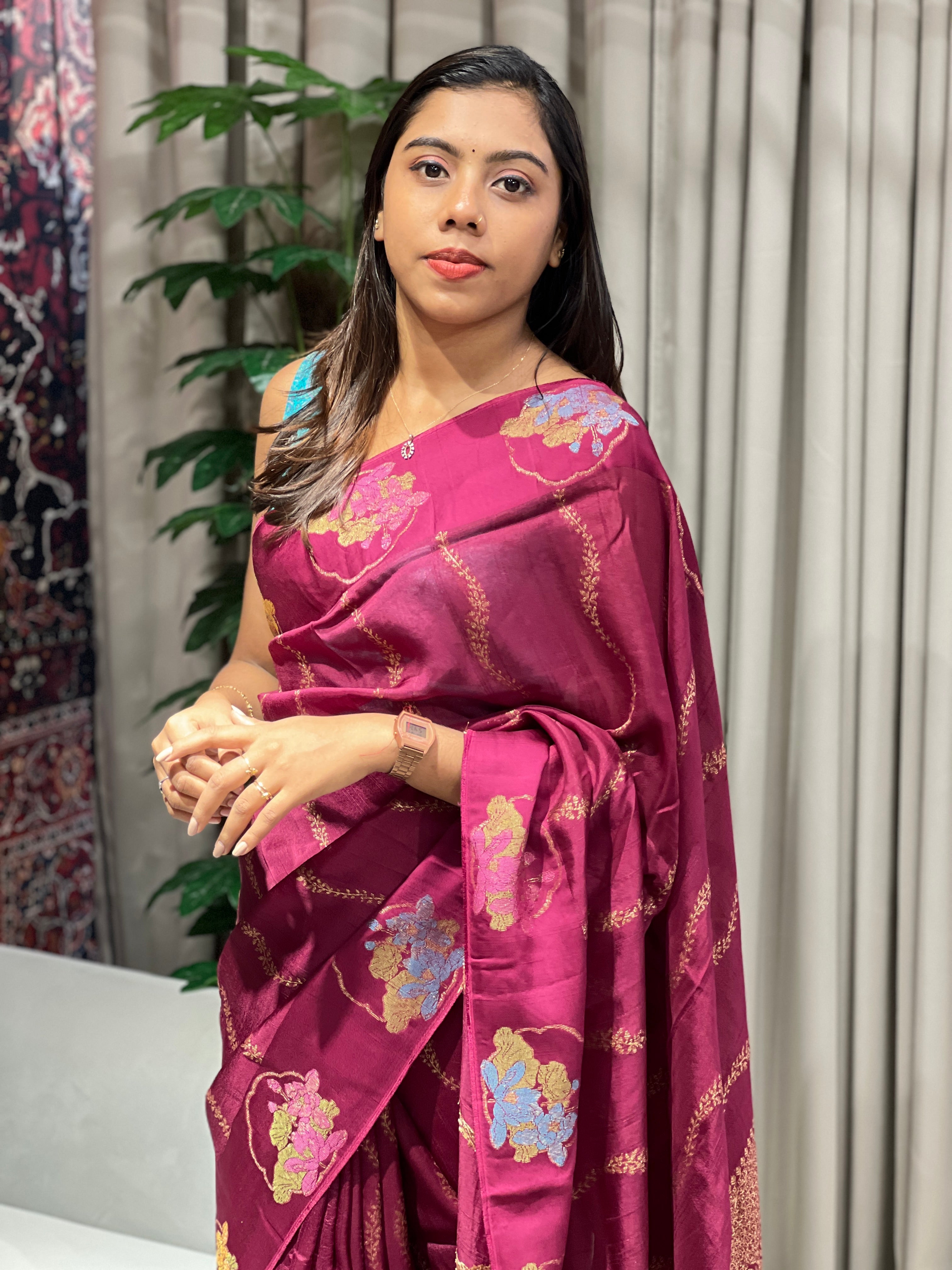 Meenakari patterned Banarasi Saree | YNG665
