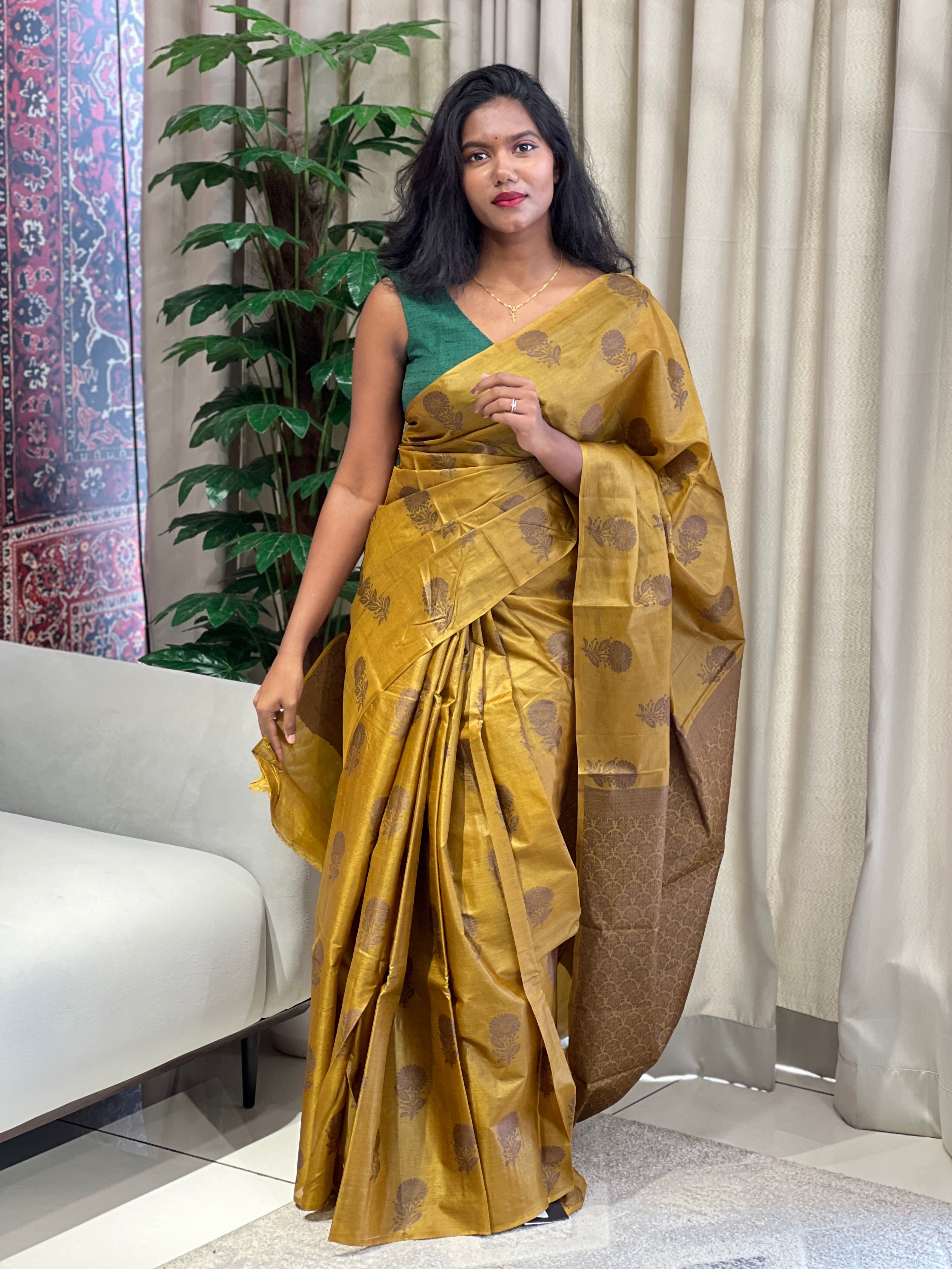 Thread Weaving Tussar Saree | YNG684