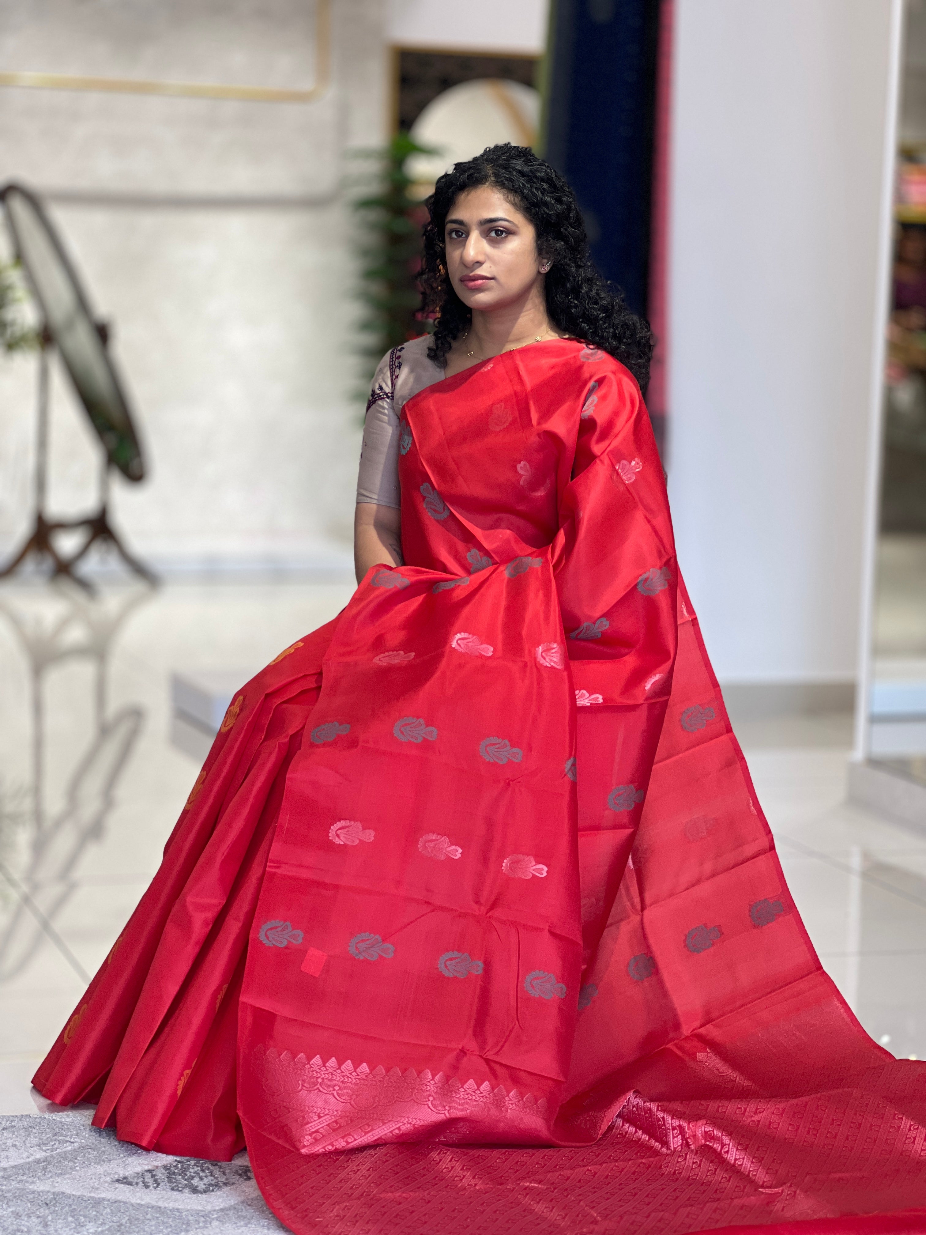 Thread Woven Soft Silk Saree | SMS204