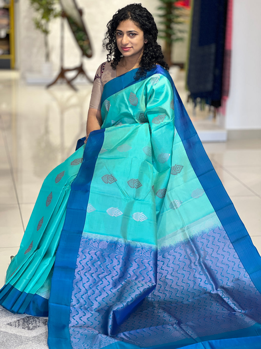 Thread Woven Soft Silk Saree | SMS220