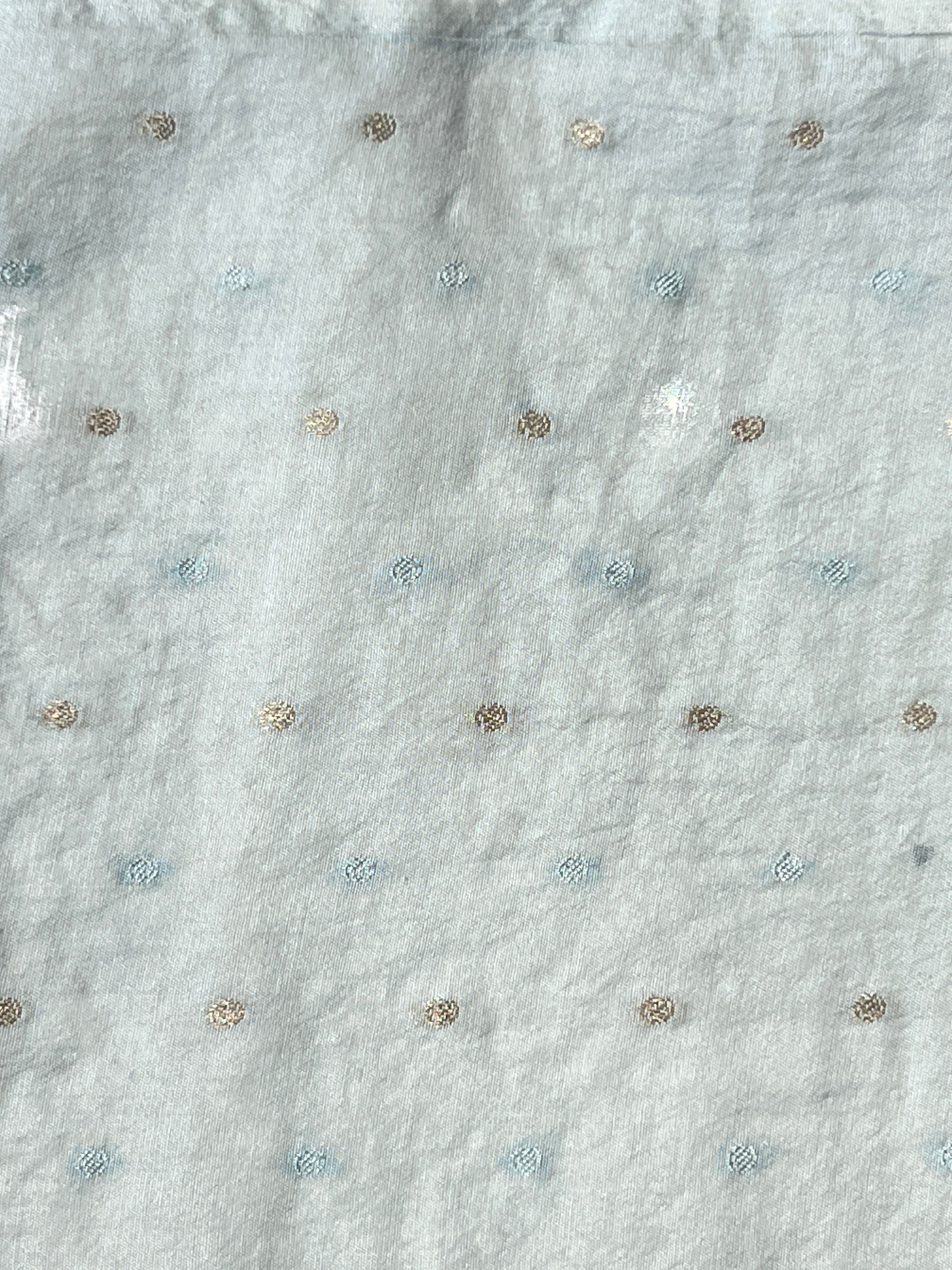 Floral Applique Work Detailed Organza Saree | MM370