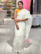 Floral Applique Detailed Organza Saree | MM141