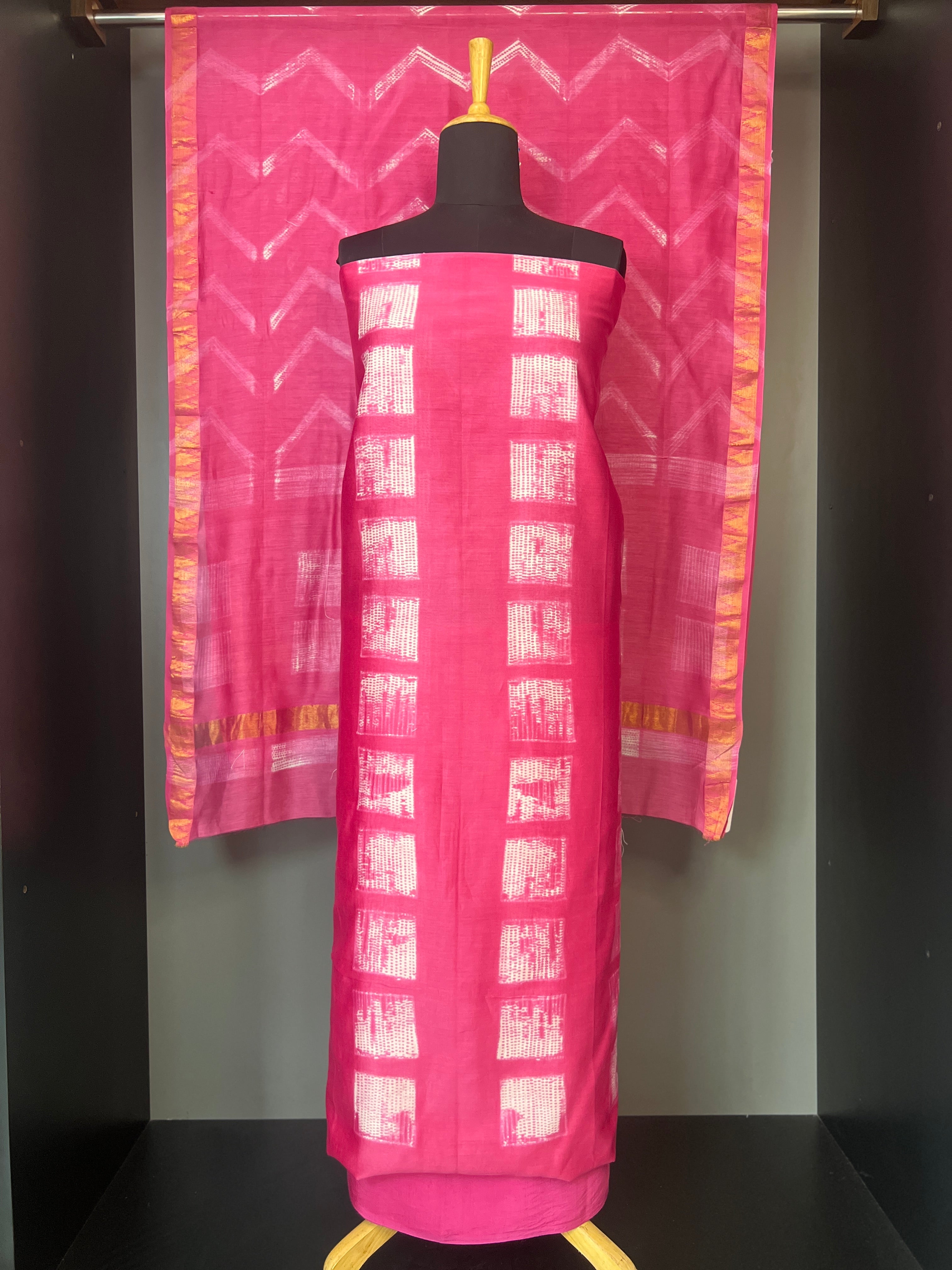 Tie & Dye Patterned Mangalgiri Salwar Set | JKL518