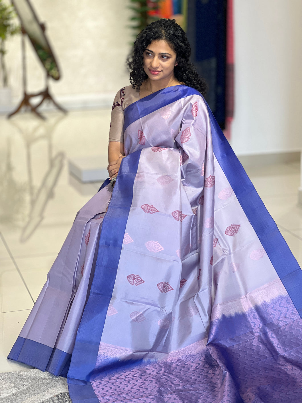 Thread Woven Soft Silk Saree | SMS247