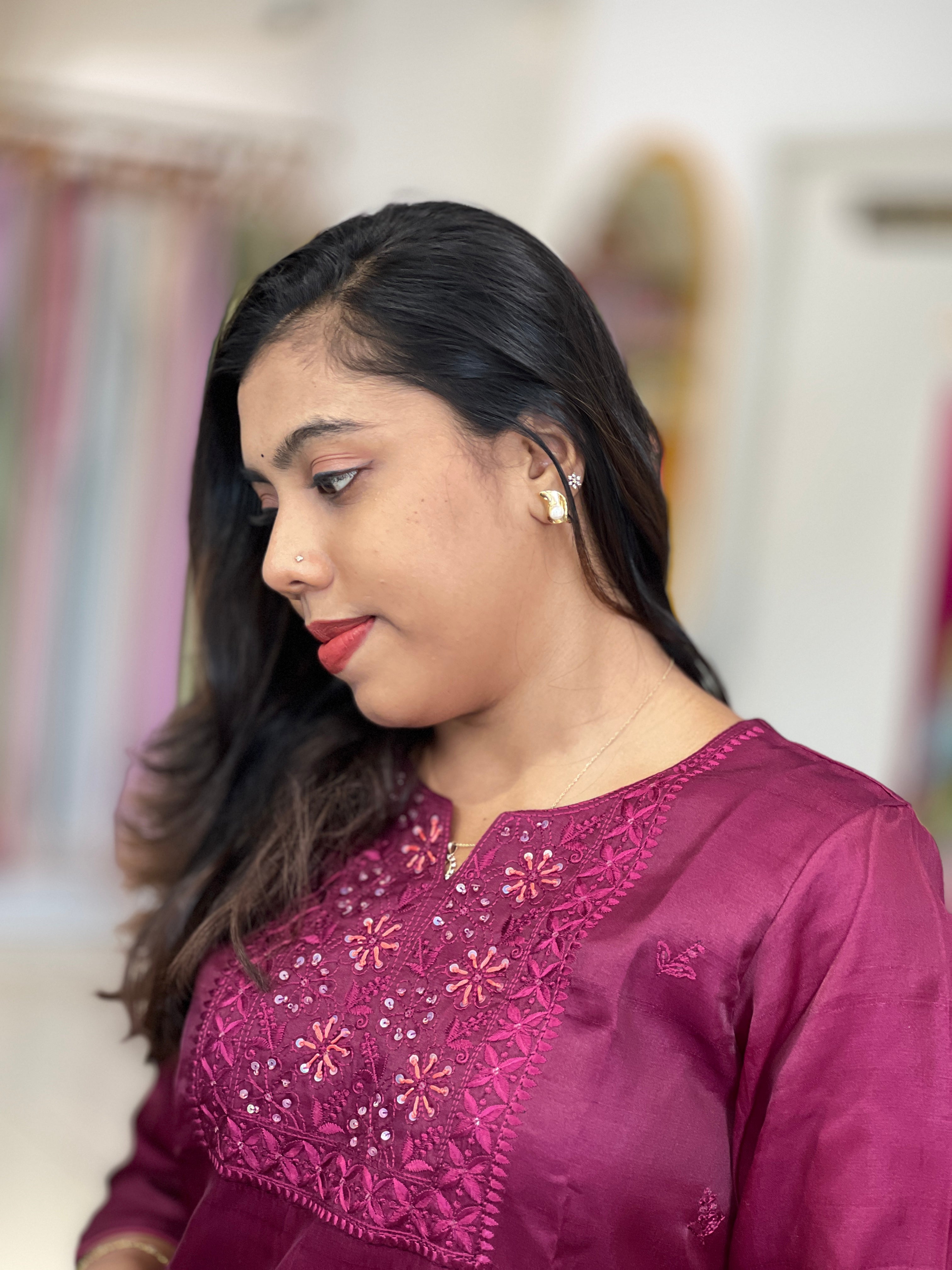Golden Pearl Wave Earrings | JE130
