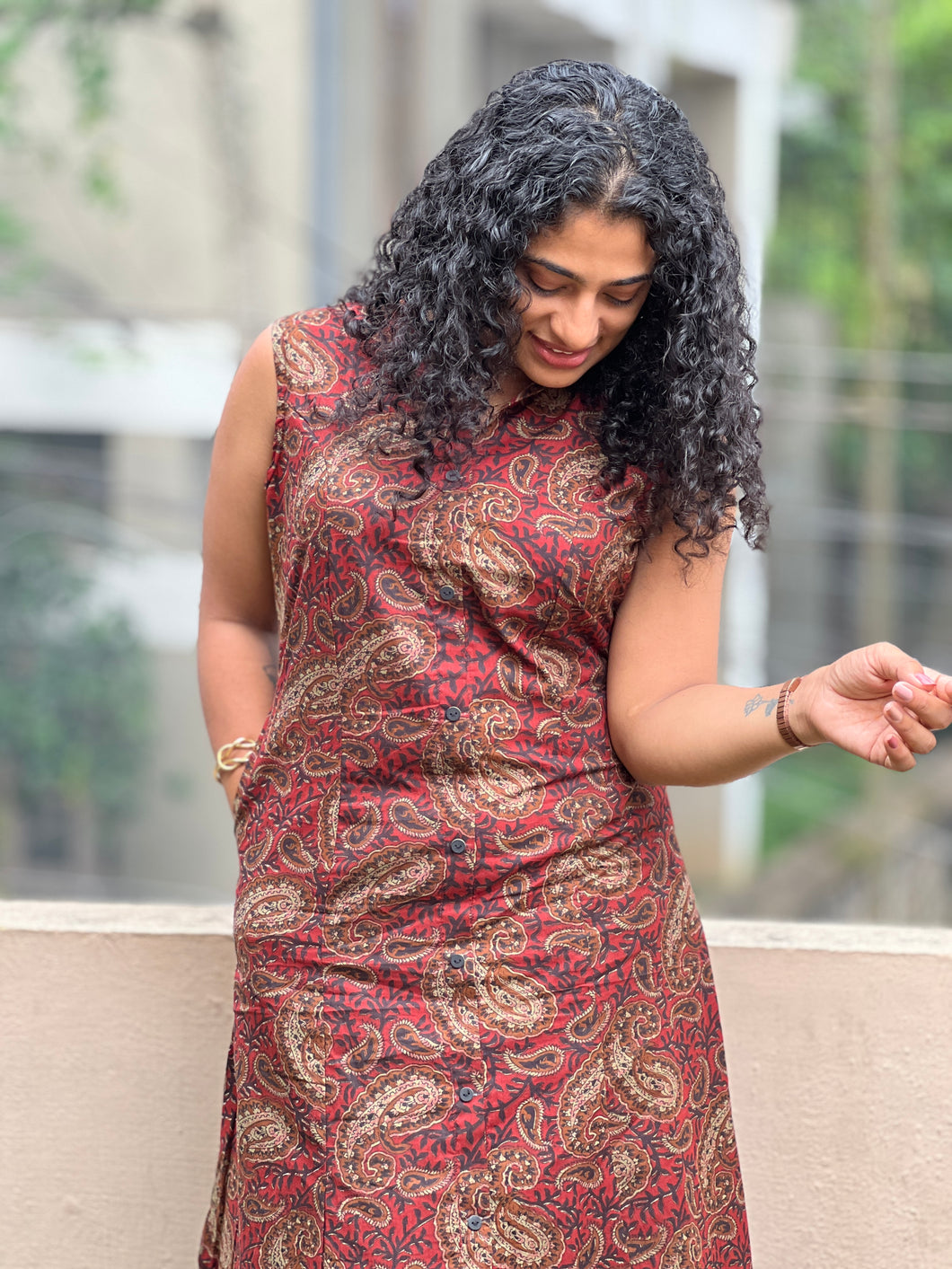 Paisley Printed Cotton Kurta Set | NCF172