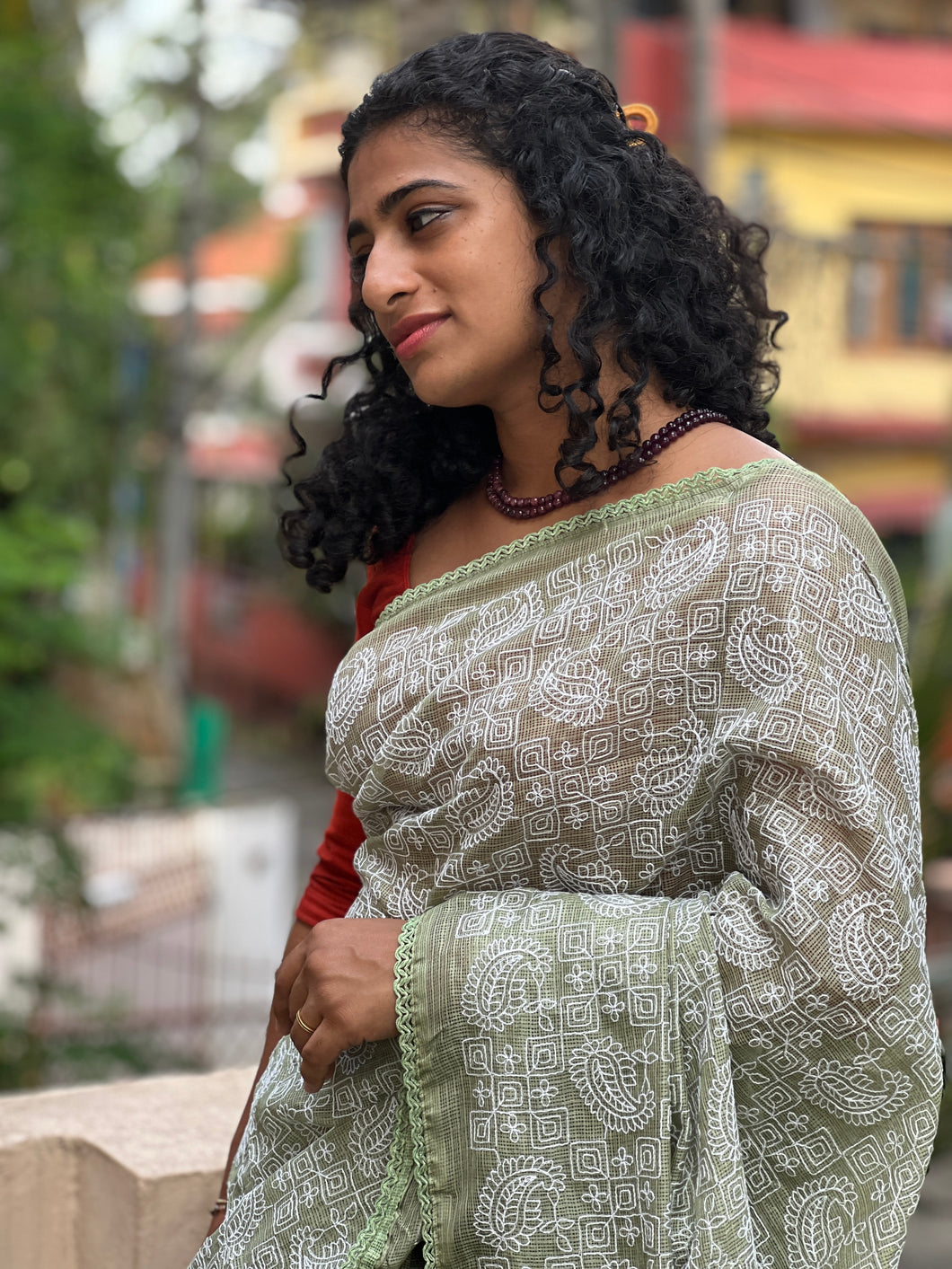 Computerised Machine Embroidery Silky Kota Saree | TOT105