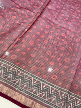 Hand Block Printed Kota Doria Saree | VFC449