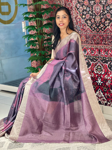 Digital Printed Tussar Saree | UVS106