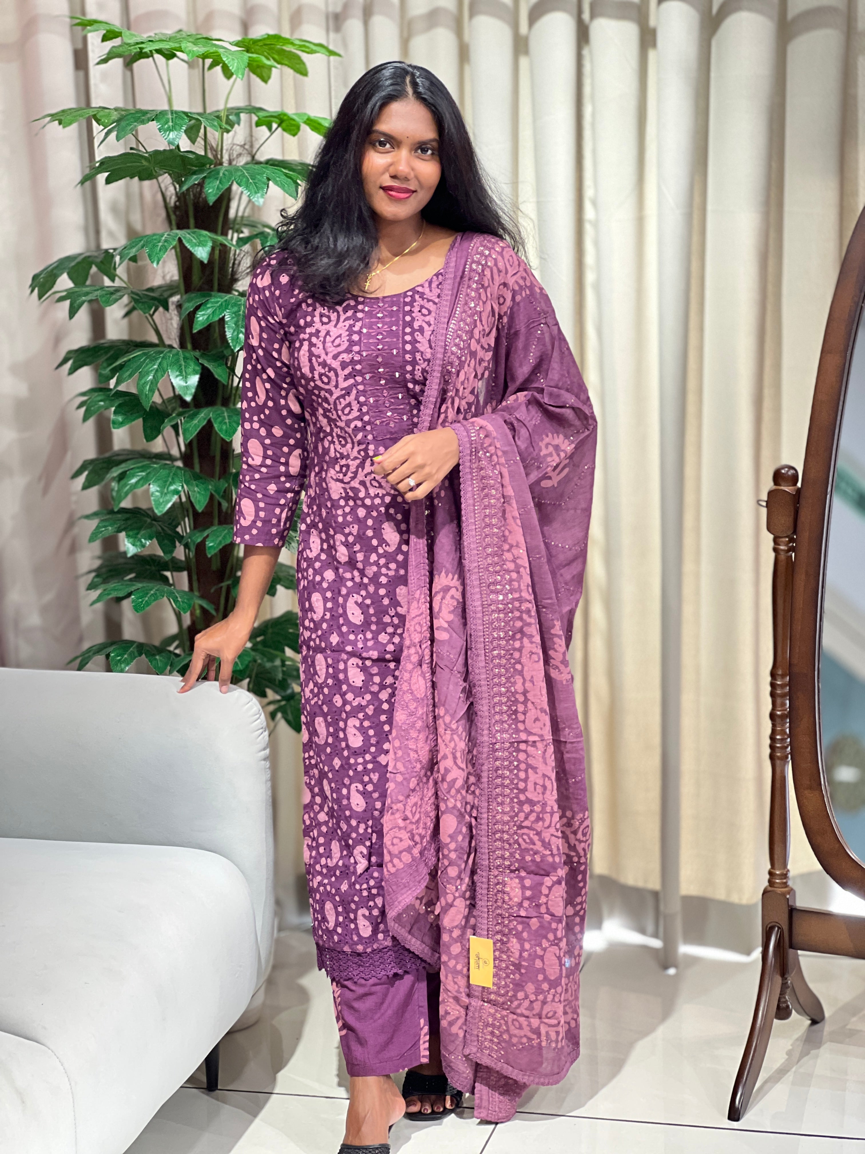 Batik Printed Cotton Kurta Set | SLM149