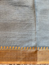 Kalamkari & Stripe Print Detailed Tussar Saree | ACT1617