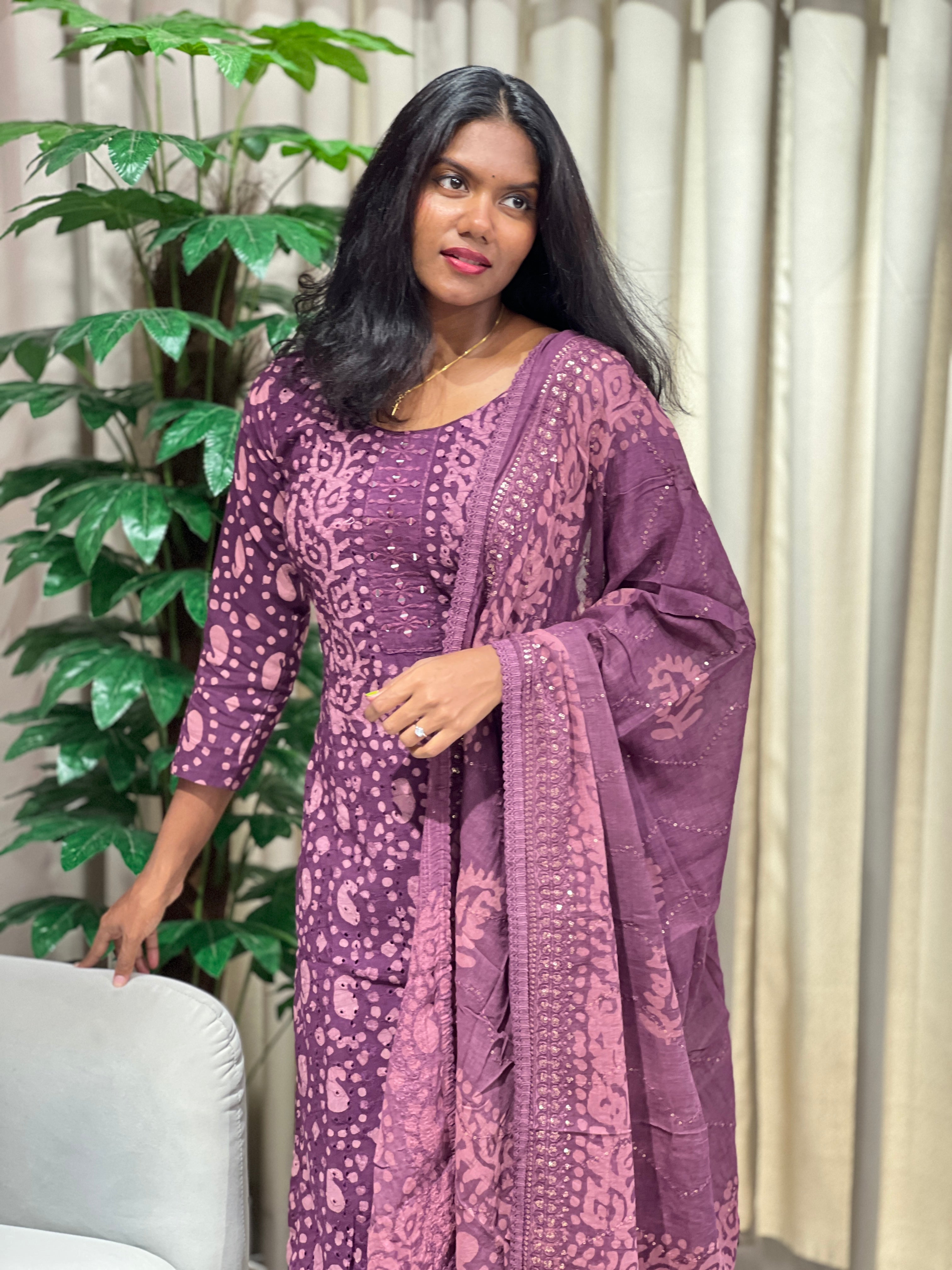 Batik Printed Cotton Kurta Set | SLM149