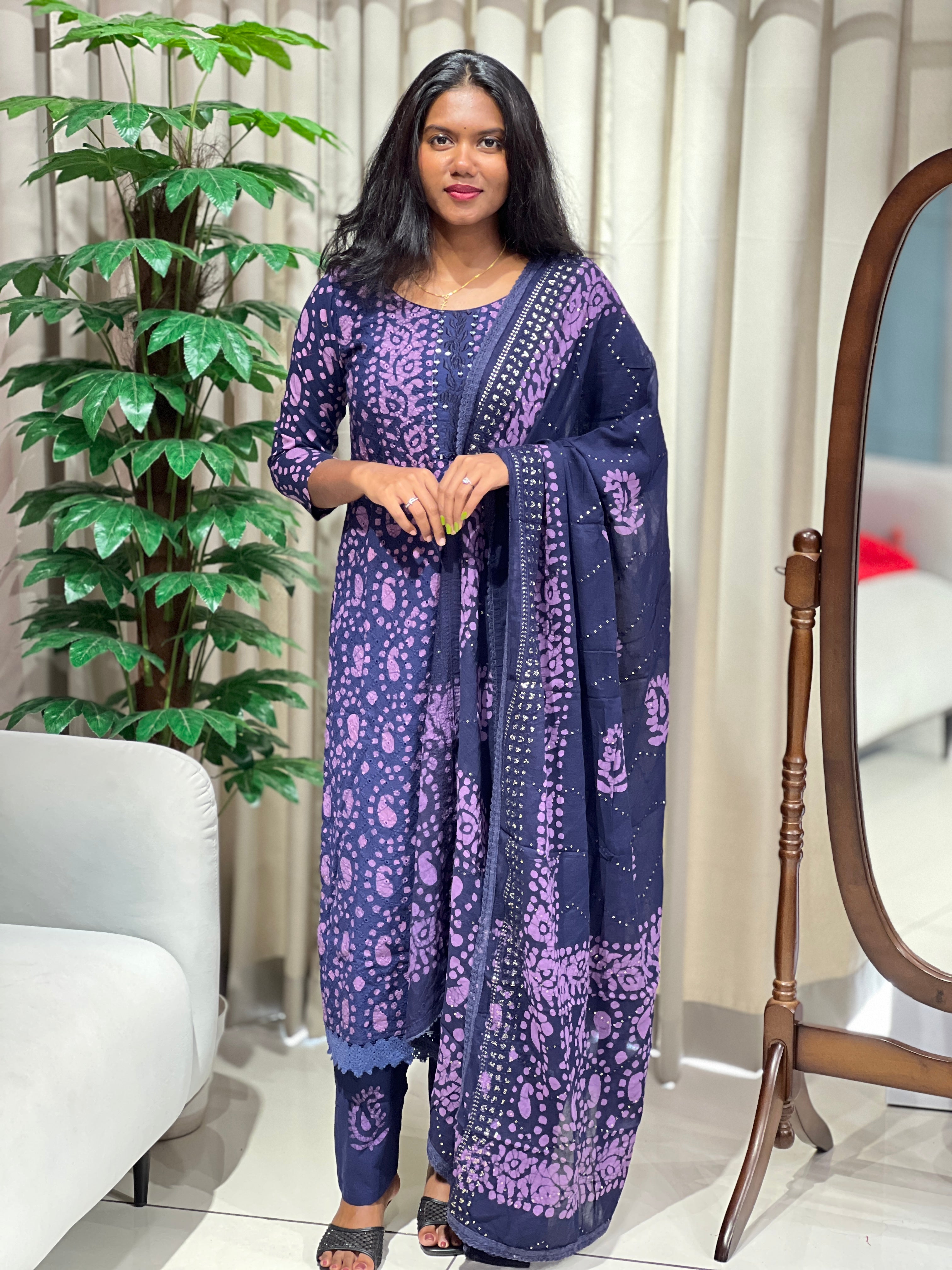 Batik Printed Cotton Kurta Set | SLM152