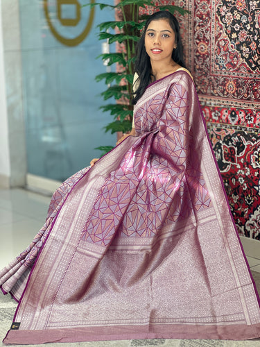 Banarasi Woven Geometric Patterned Semi Silk Saree | NN296