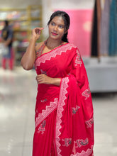 Block Printed Cotton Saree | SFA123