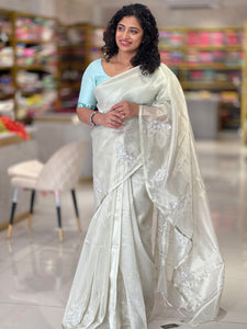 Hand Embroidery Tissue Kota Saree | SVF138