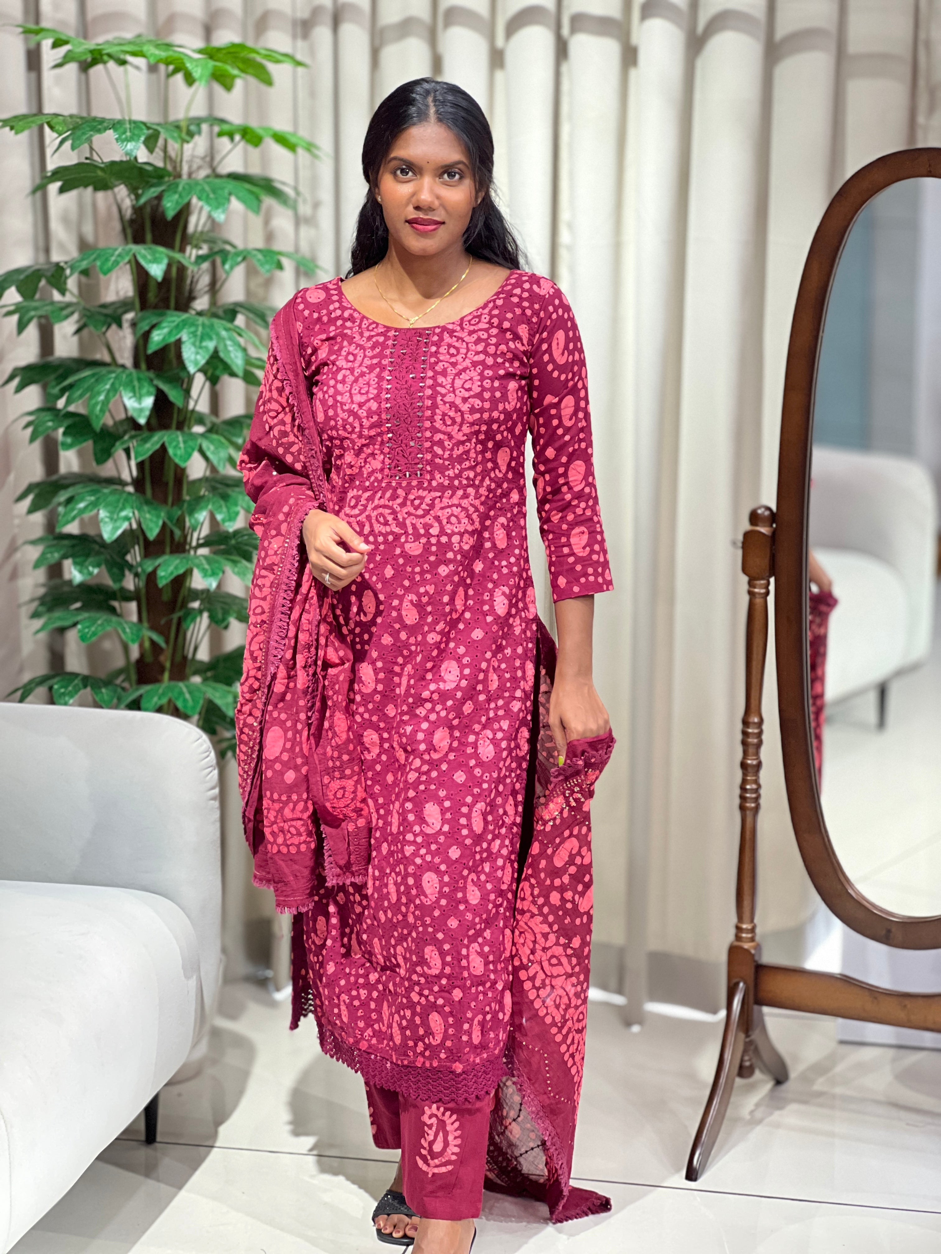 Batik Printed Cotton Kurta Set | SLM151