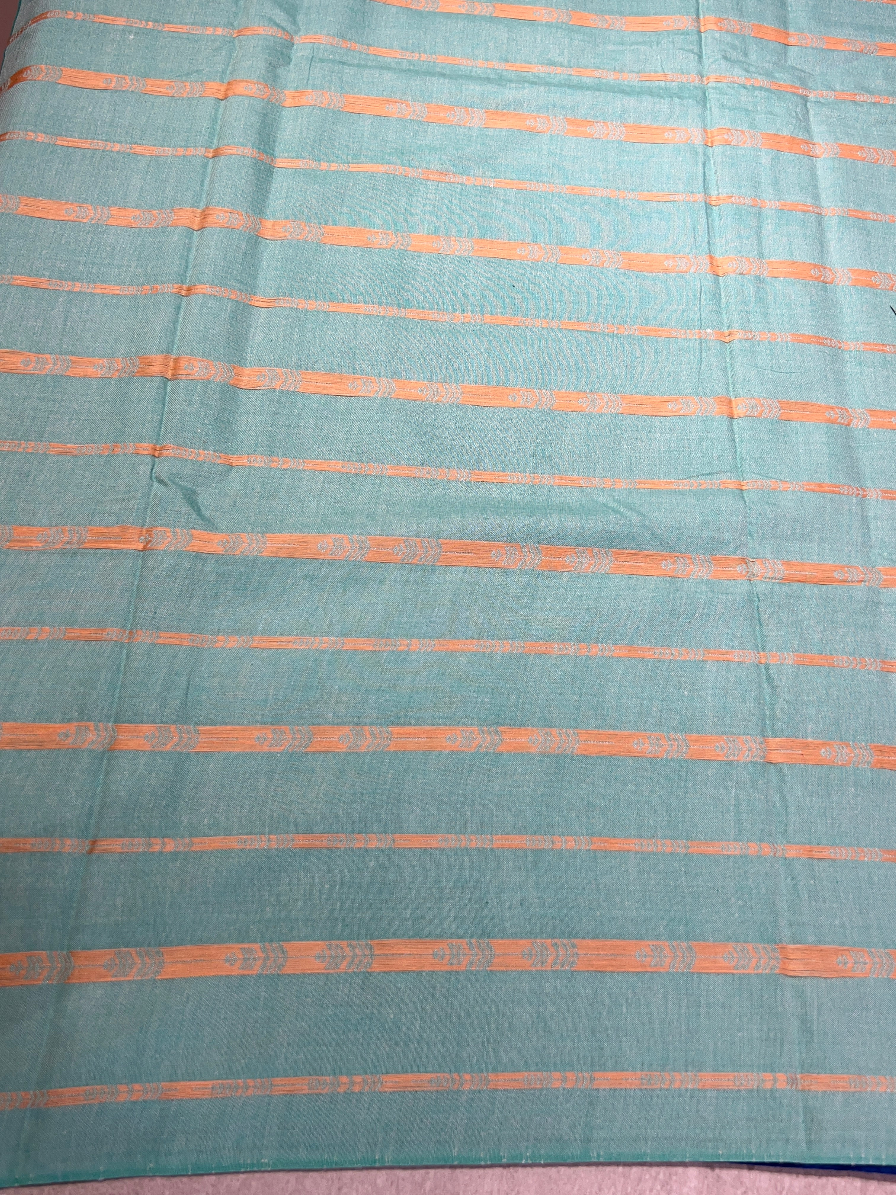 Block Print Detailed Soft Cotton Saree | SFA113