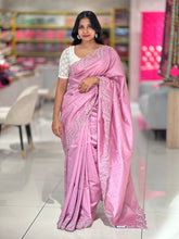 Point Embroidery Detailed Semi Silk Saree | BLD1081