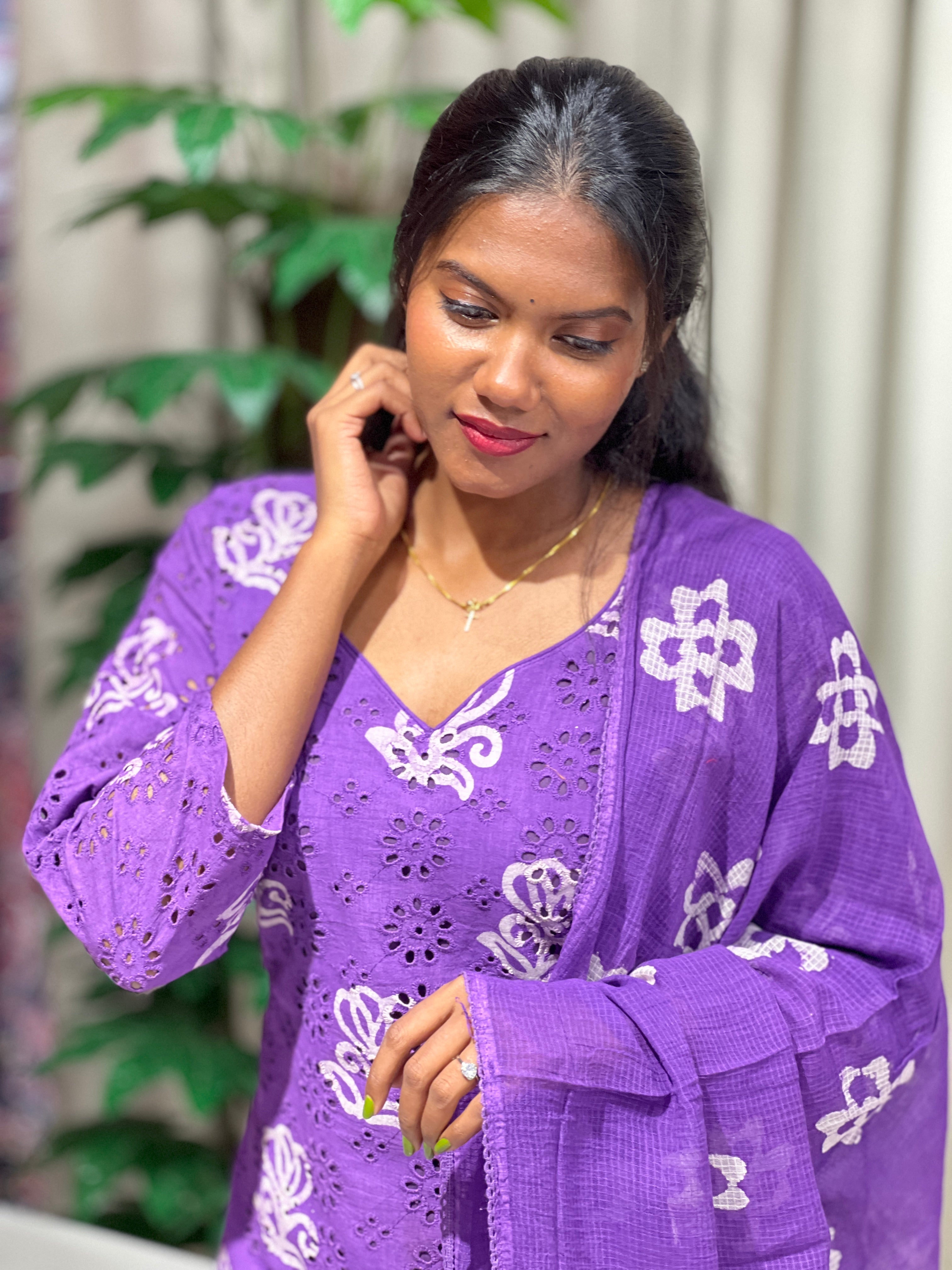 Batik Printed Cotton Kurta Set | SLM146