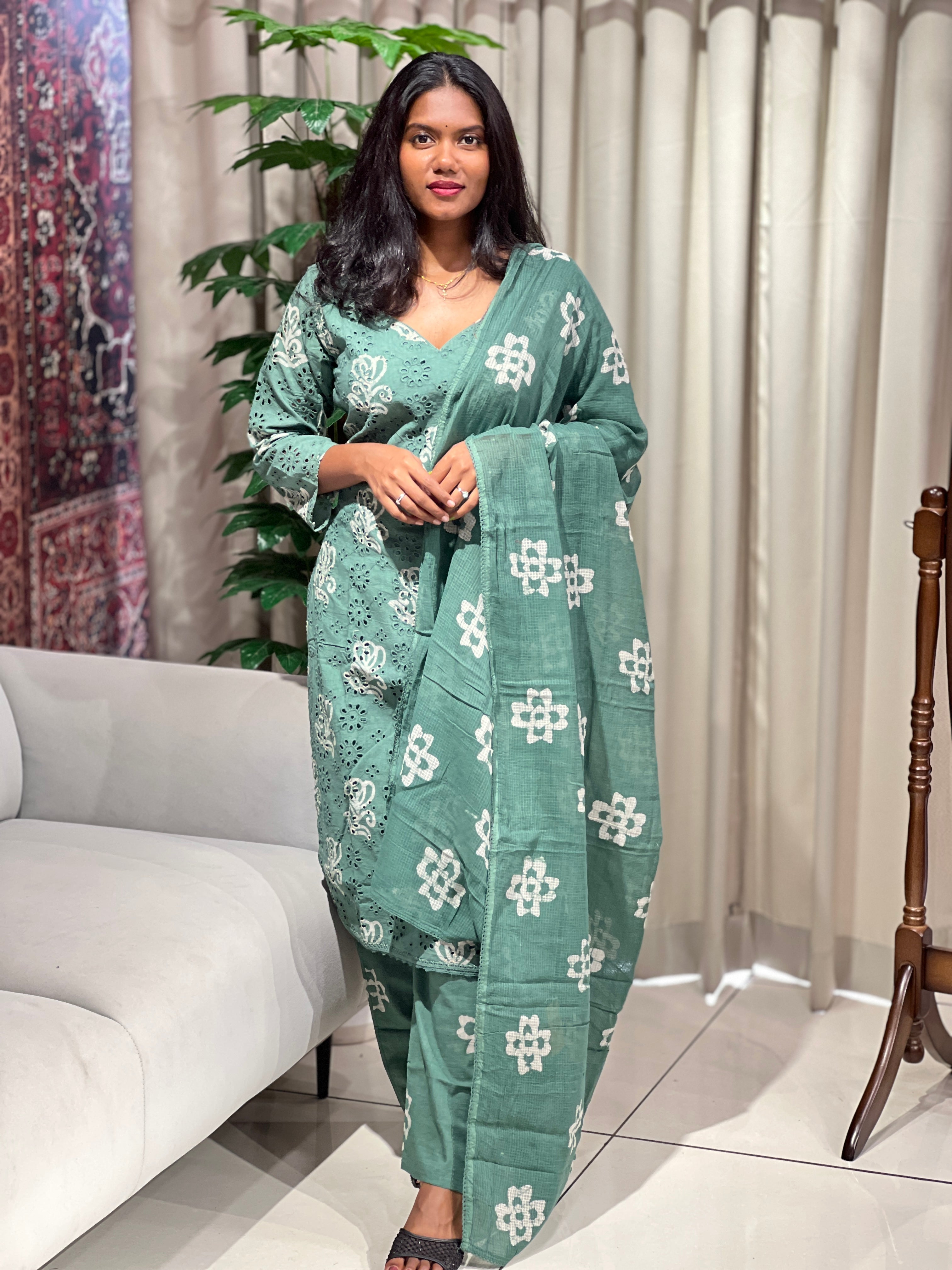 Batik Printed Cotton Kurta Set | SLM147