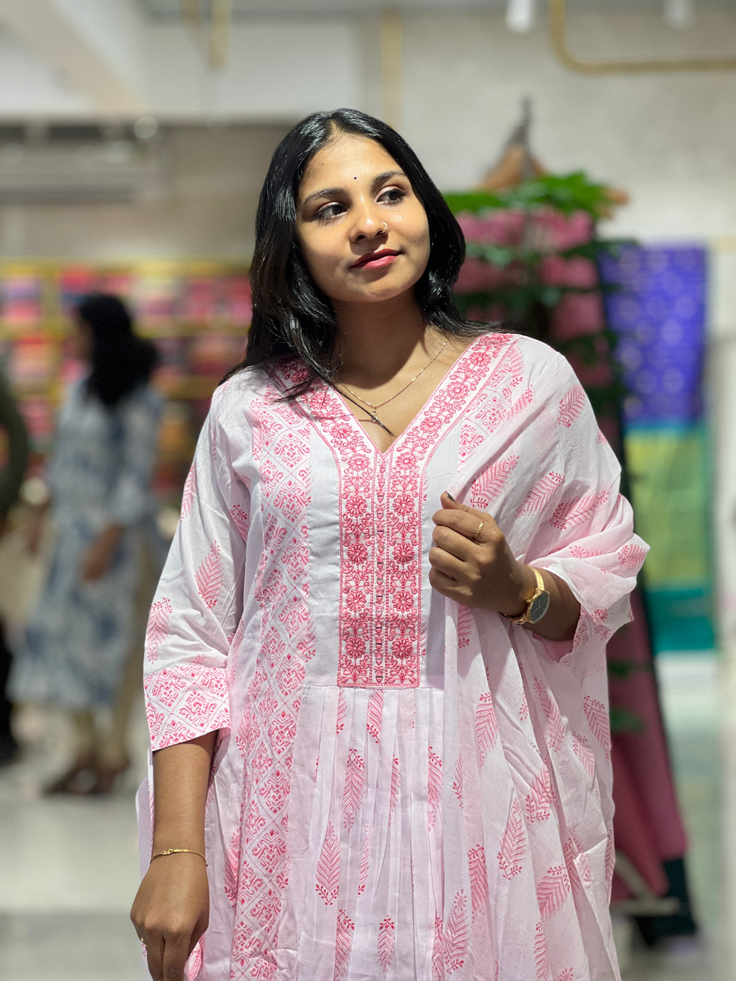 Floral Printed Cotton Kurta Set | YOC134