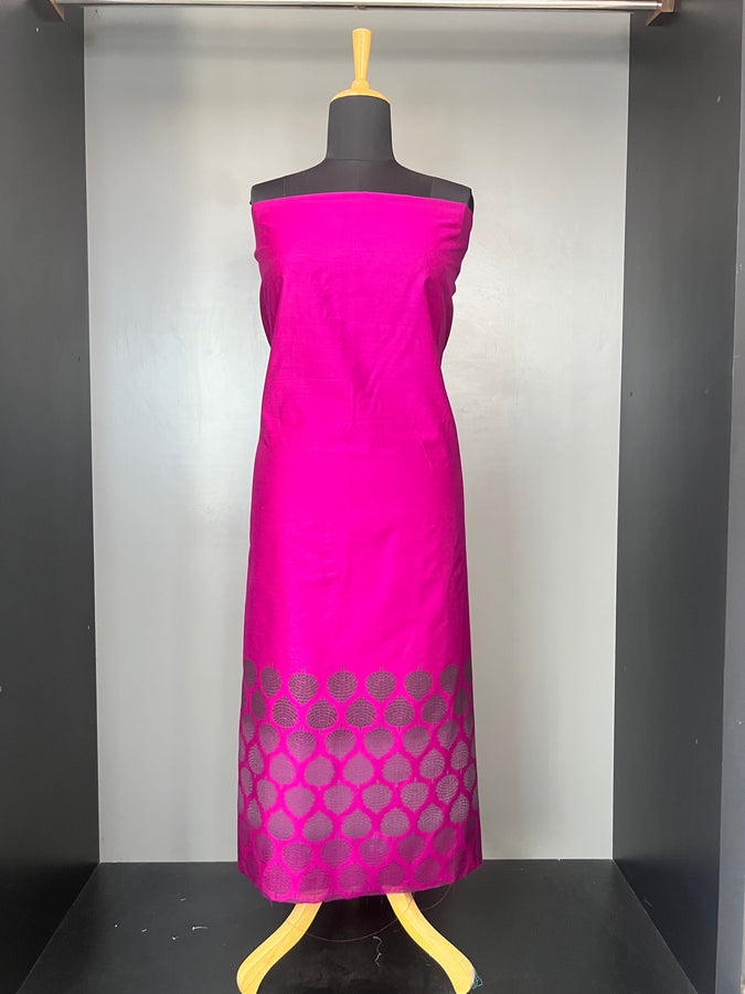 Block Printed Chanderi Kurta Material | TC215