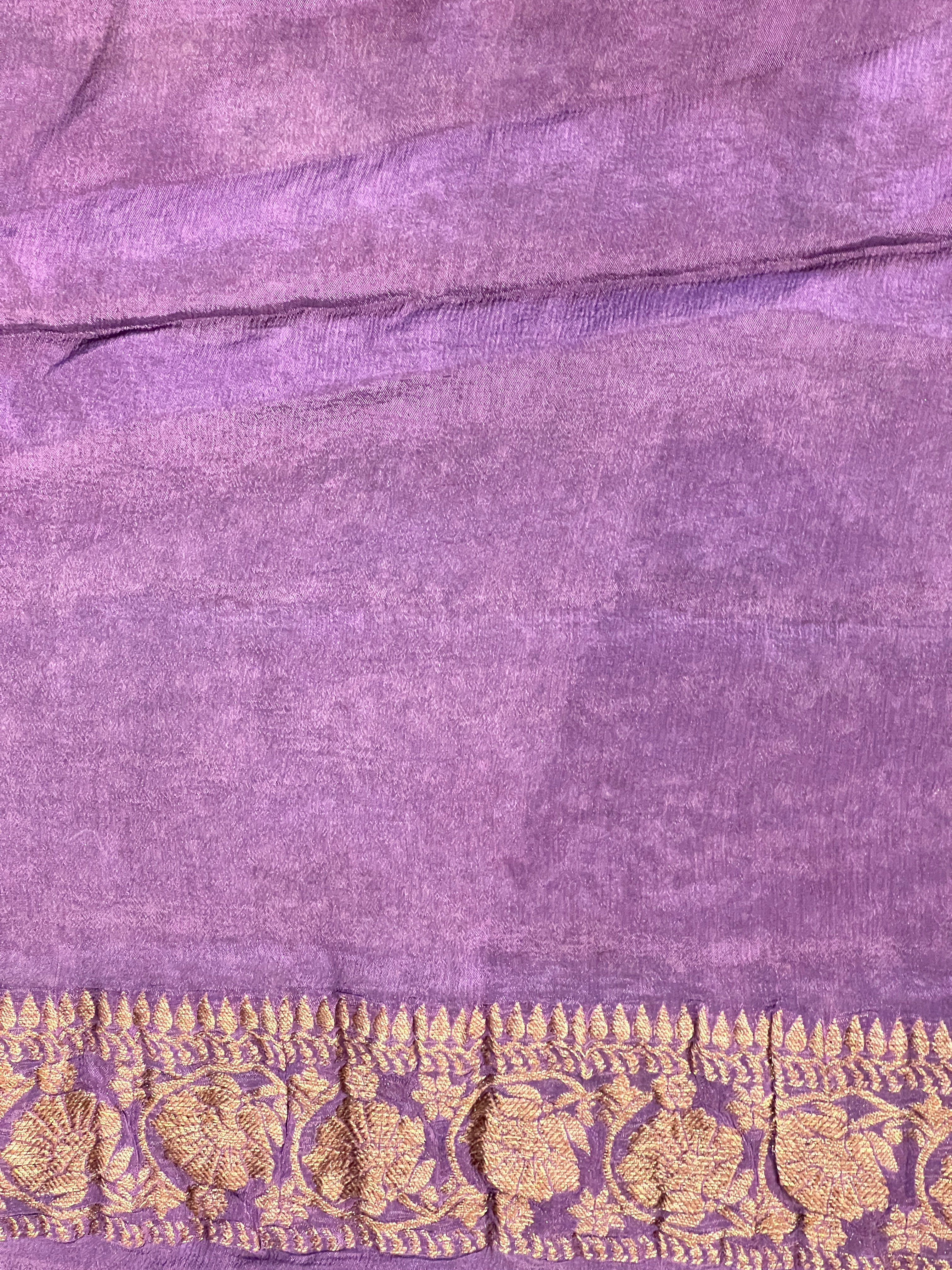 Thread and Copper Zari Woven Georgette Banarasi Saree | YNG711